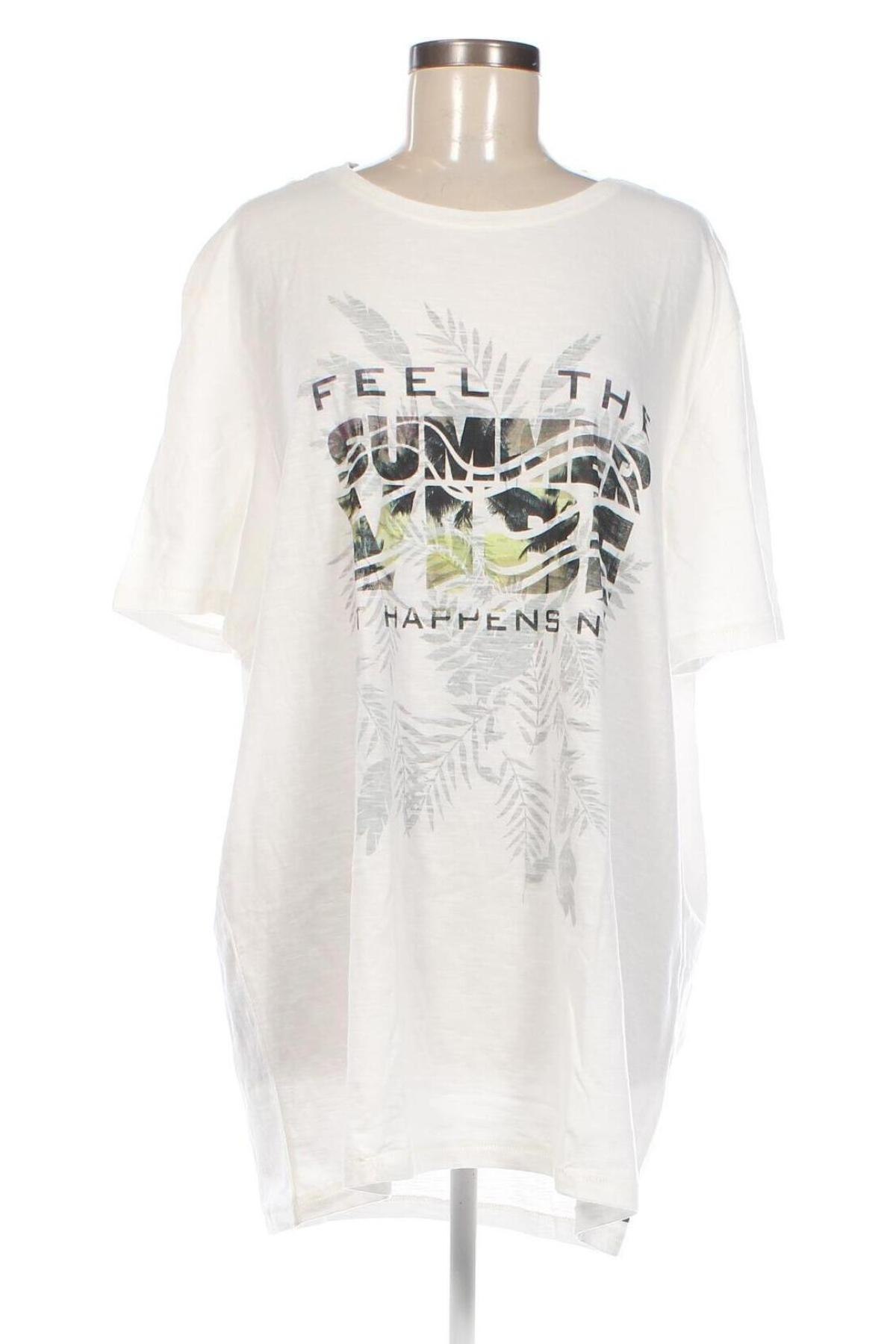 Γυναικείο t-shirt Charles Vogele, Μέγεθος 3XL, Χρώμα Λευκό, Τιμή 8,04 €