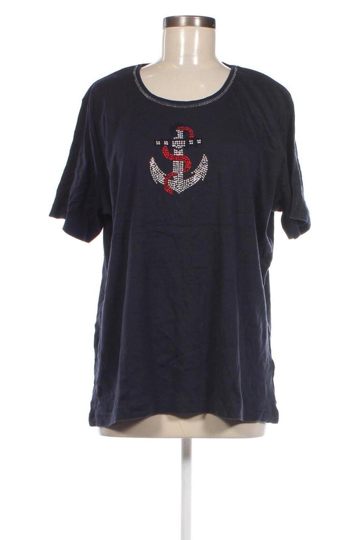 Damen T-Shirt Denim&Co., Größe XL, Farbe Blau, Preis 9,05 €