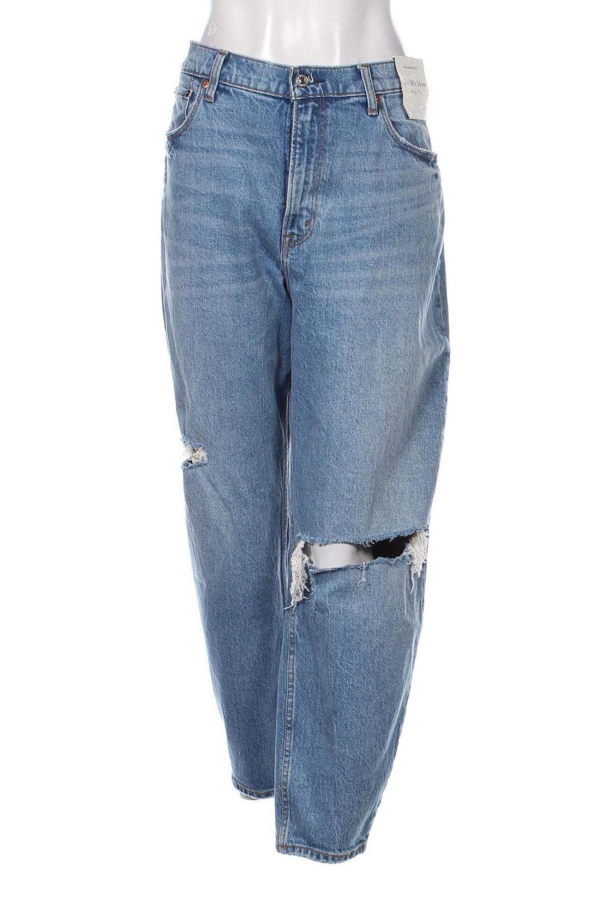 Damskie jeansy Abercrombie & Fitch, Rozmiar XL, Kolor Niebieski, Cena 275,08 zł