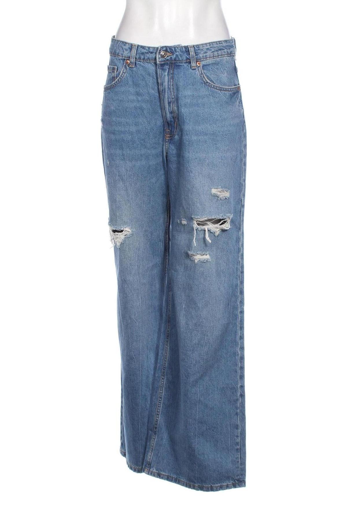 Damskie jeansy H&M Divided, Rozmiar L, Kolor Niebieski, Cena 105,75 zł