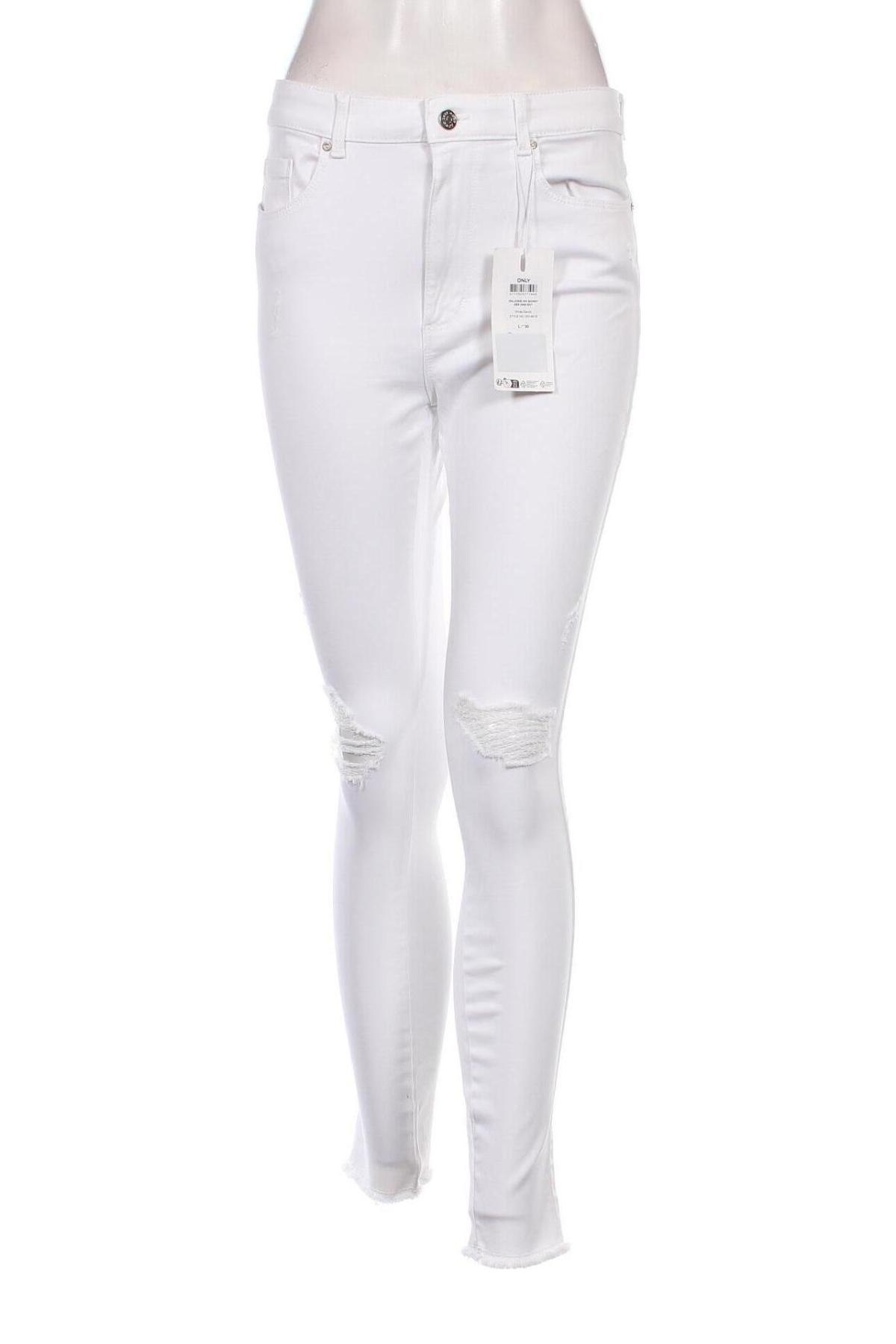 Dámské džíny  ONLY, Velikost L, Barva Bílá, Cena  558,00 Kč
