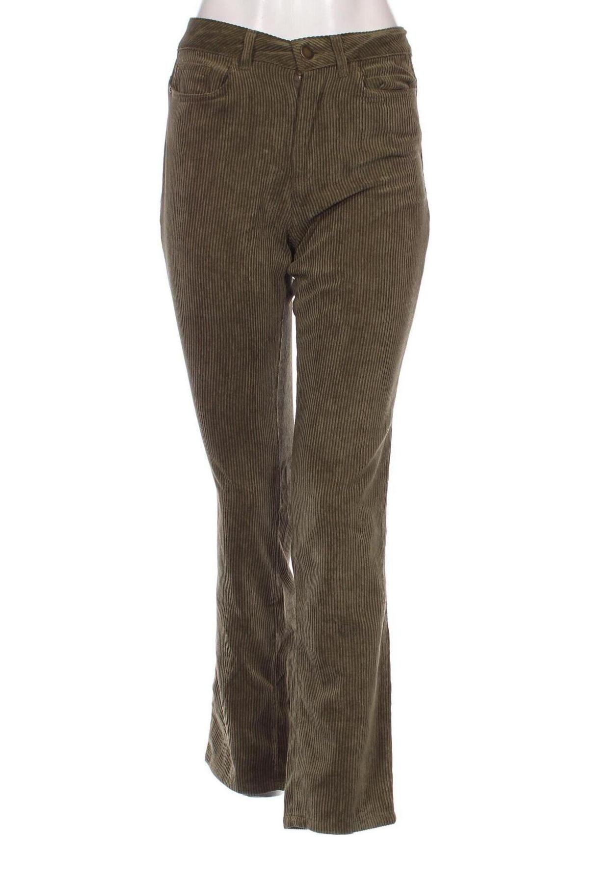 Pantaloni de velvet de femei, Mărime XS, Culoare Verde, Preț 47,70 Lei
