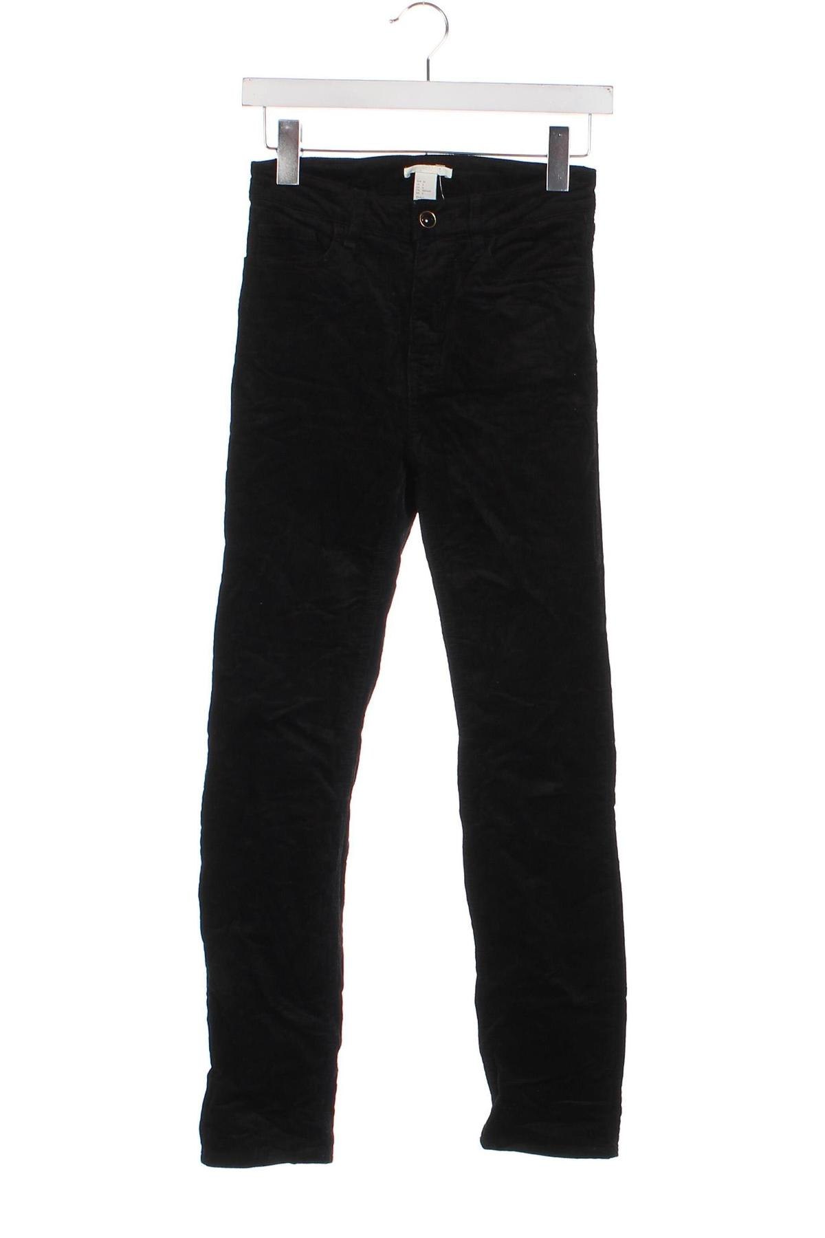 Дамски джинси H&M, Размер XS, Цвят Черен, Цена 13,05 лв.