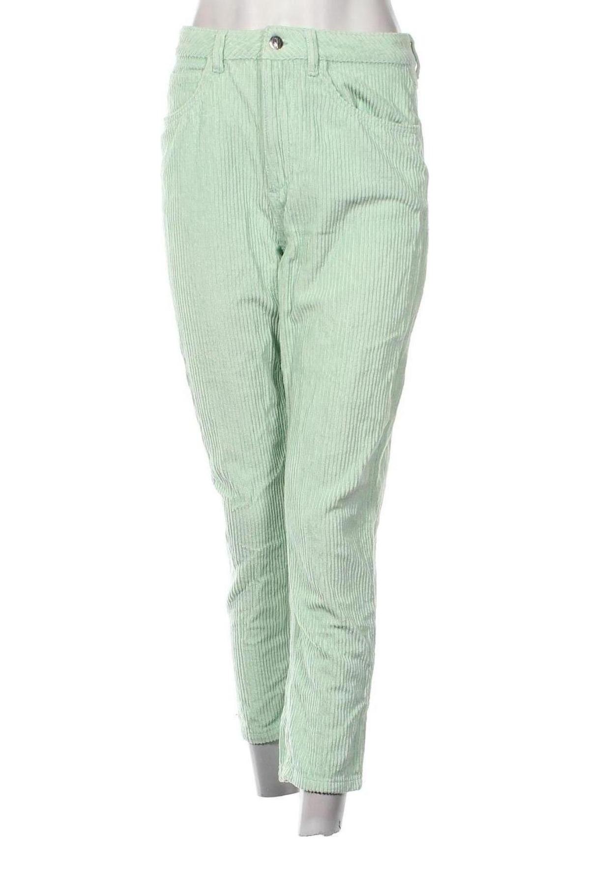 Pantaloni de velvet de femei Reclaimed Vintage, Mărime S, Culoare Verde, Preț 32,99 Lei