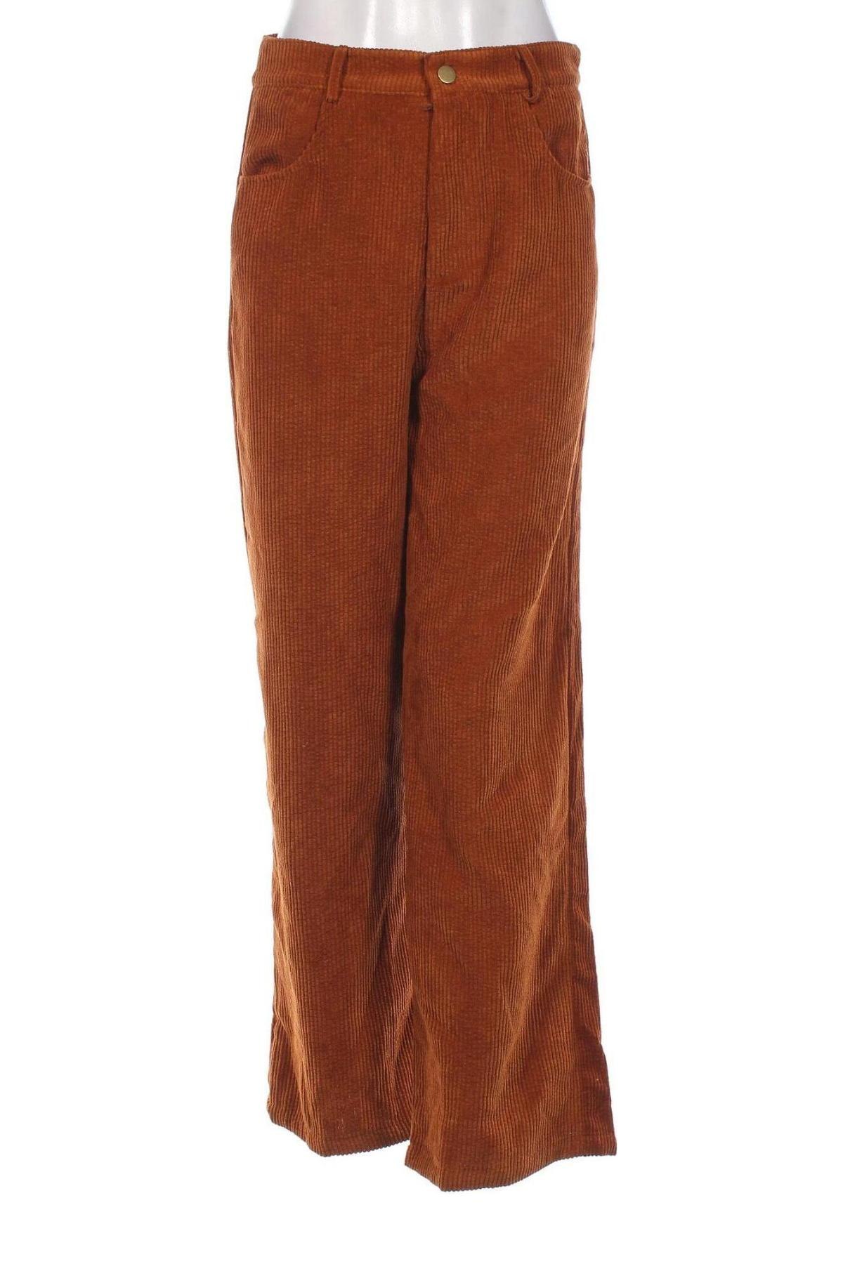 Pantaloni de velvet de femei SHEIN, Mărime S, Culoare Maro, Preț 33,99 Lei