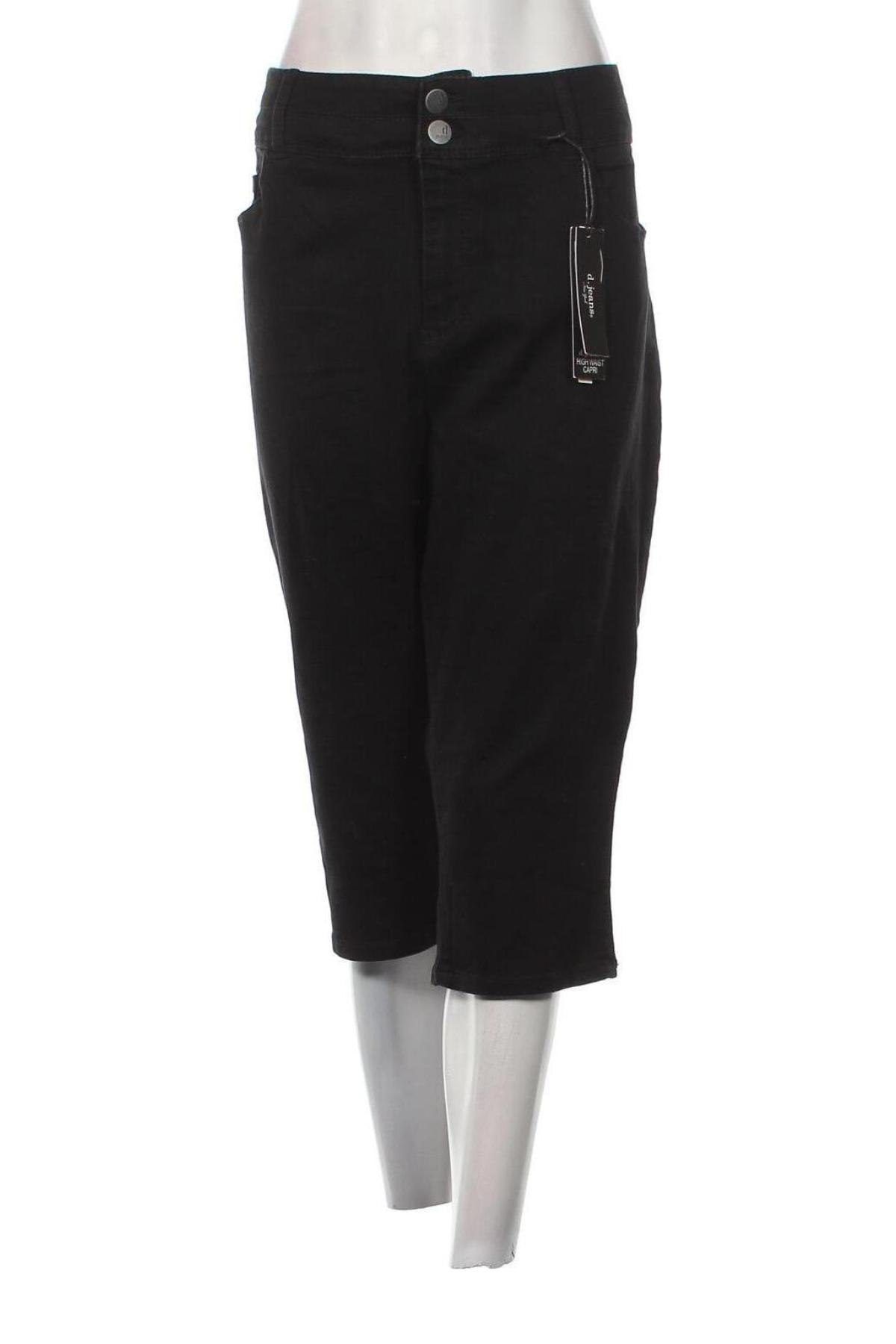 Γυναικείο κοντό παντελόνι D.Jeans, Μέγεθος XXL, Χρώμα Μαύρο, Τιμή 24,12 €
