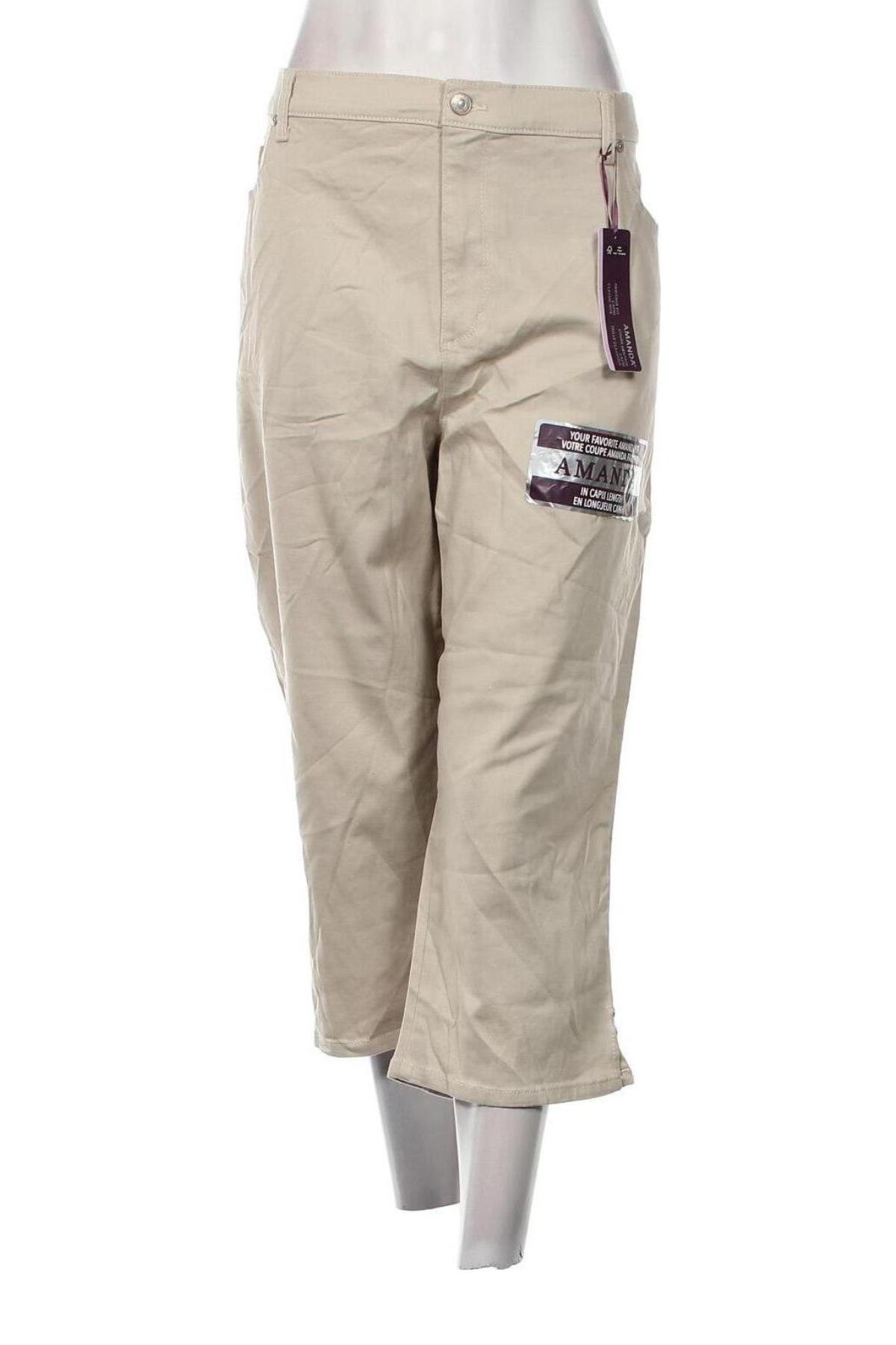 Дамски къс панталон Gloria Vanderbilt, Размер 3XL, Цвят Бежов, Цена 18,60 лв.