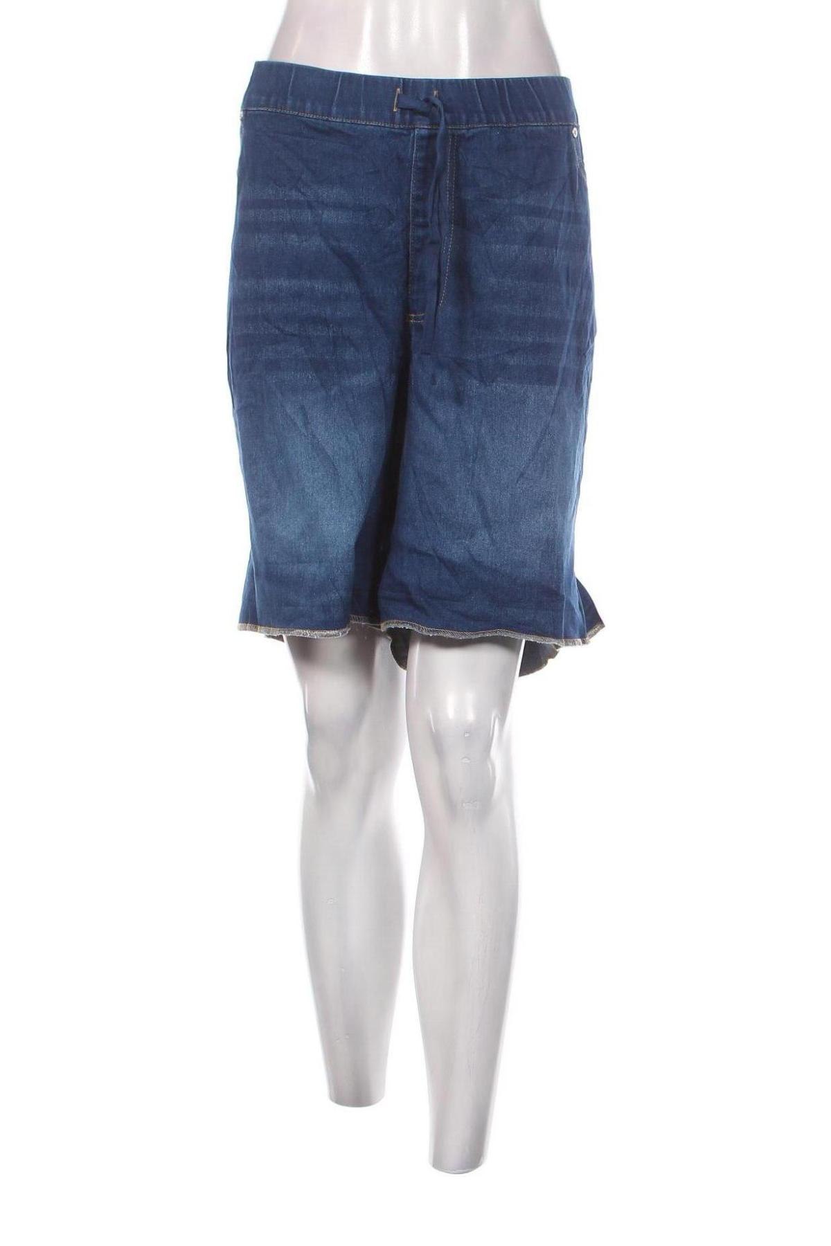Γυναικείο κοντό παντελόνι Just Be, Μέγεθος 3XL, Χρώμα Μπλέ, Τιμή 11,75 €