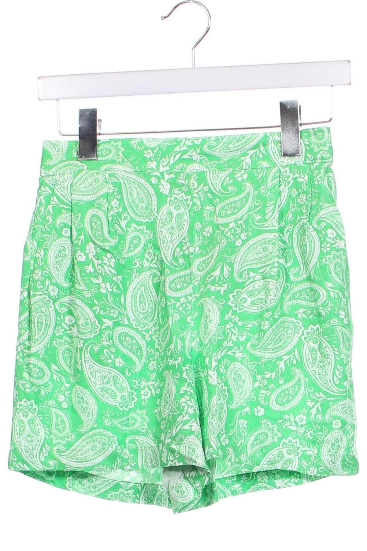 Дамски къс панталон Pieces, Размер XS, Цвят Зелен, Цена 20,70 лв.