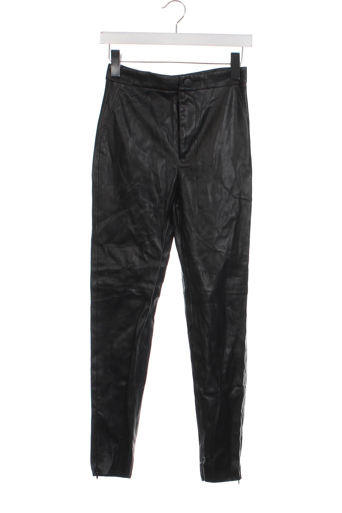 Pantaloni de piele pentru damă Zara, Mărime S, Culoare Negru, Preț 88,82 Lei