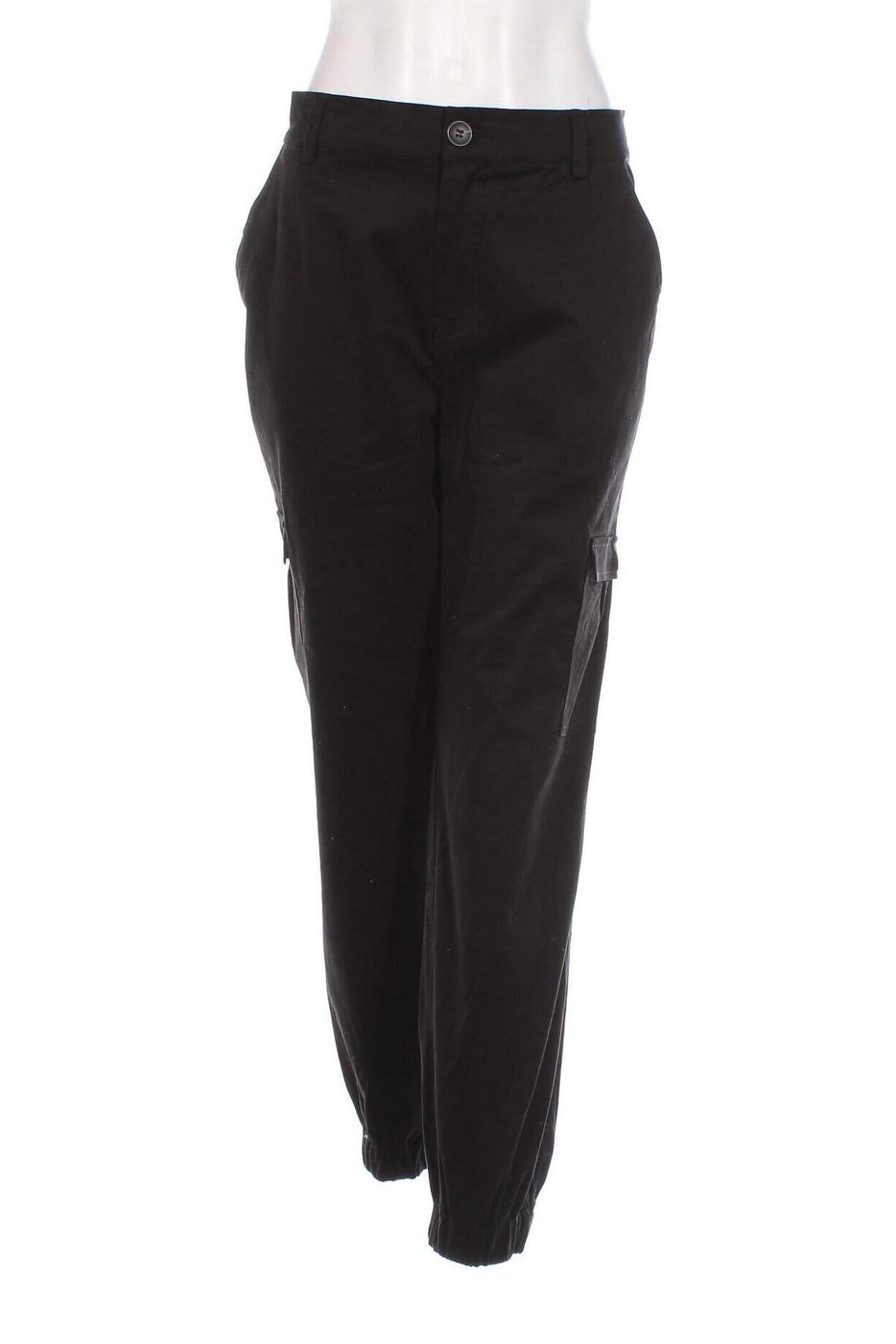 Pantaloni de femei Dan Fox X About You, Mărime L, Culoare Negru, Preț 137,66 Lei