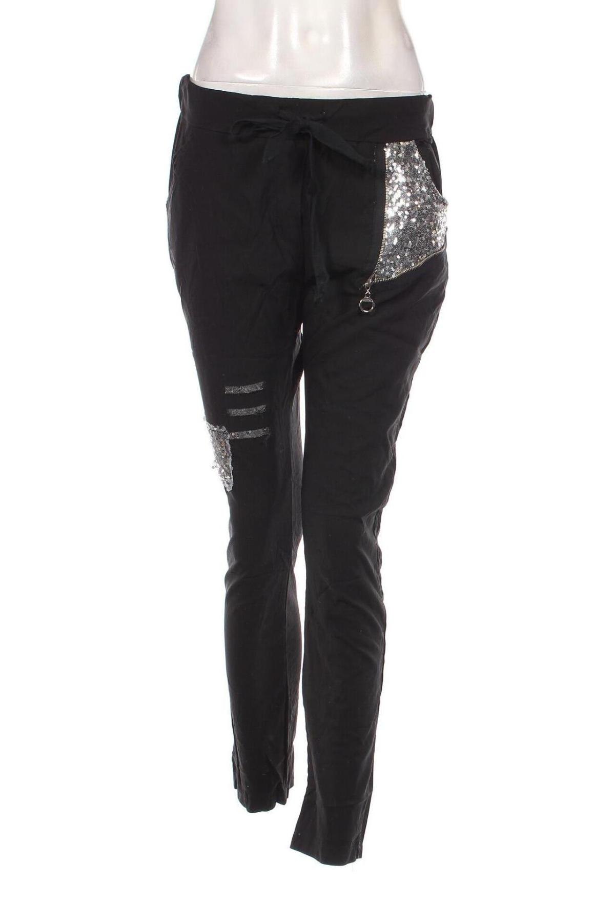 Pantaloni de femei Made In Italy, Mărime M, Culoare Negru, Preț 42,93 Lei