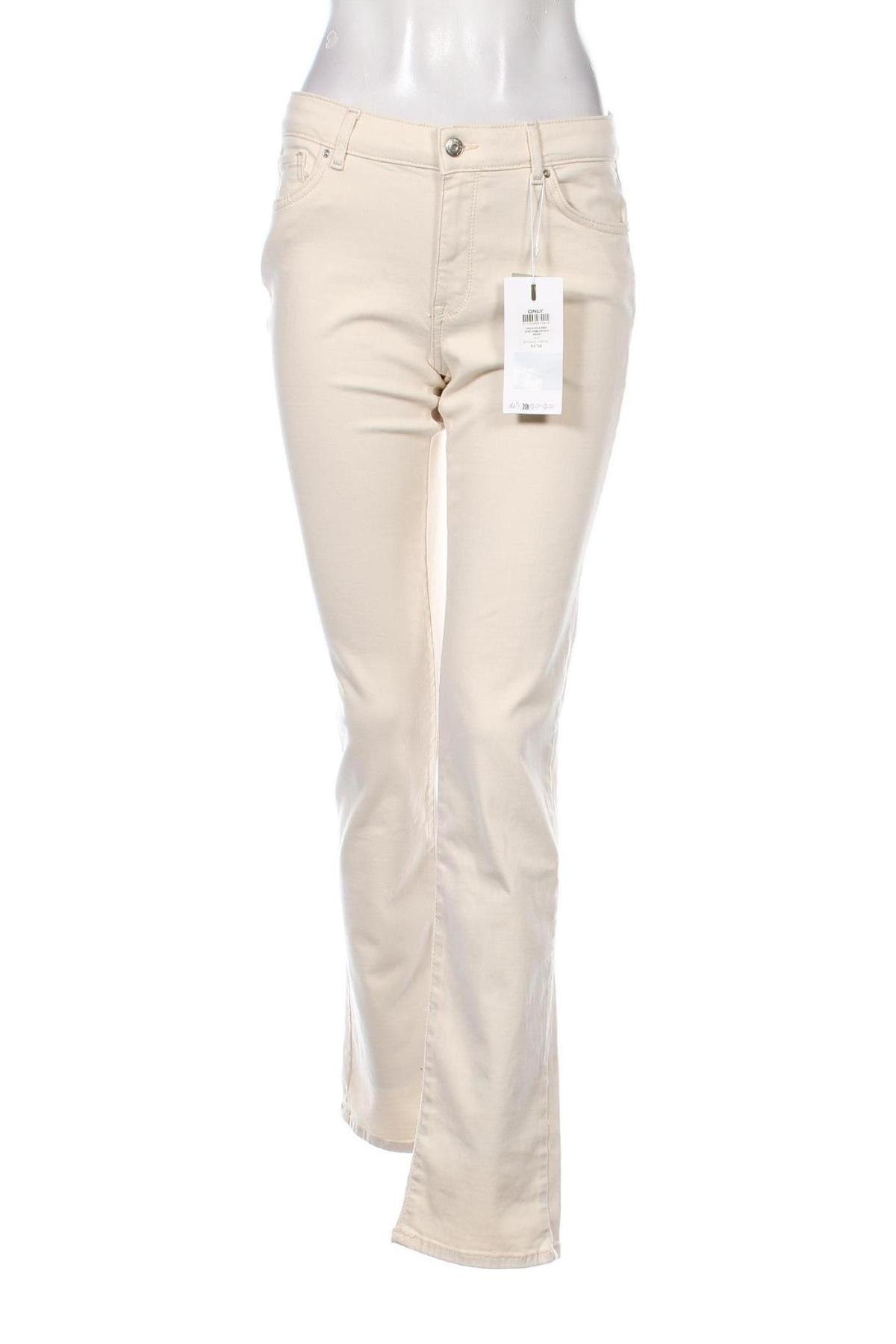 Pantaloni de femei ONLY, Mărime M, Culoare Ecru, Preț 85,99 Lei