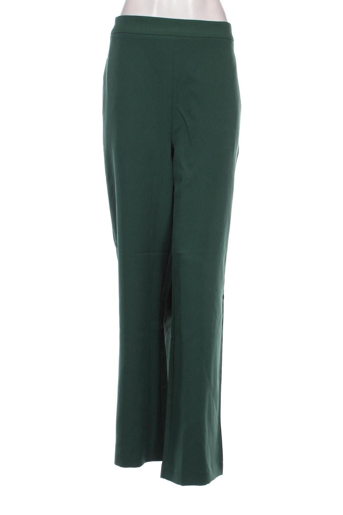 Γυναικείο παντελόνι Pieces, Μέγεθος XXL, Χρώμα Πράσινο, Τιμή 14,38 €