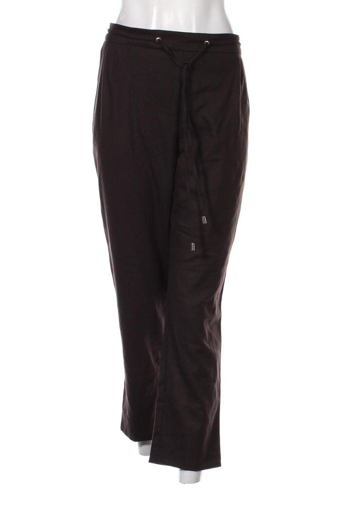 Дамски панталон Zara, Размер XL, Цвят Кафяв, Цена 27,00 лв.
