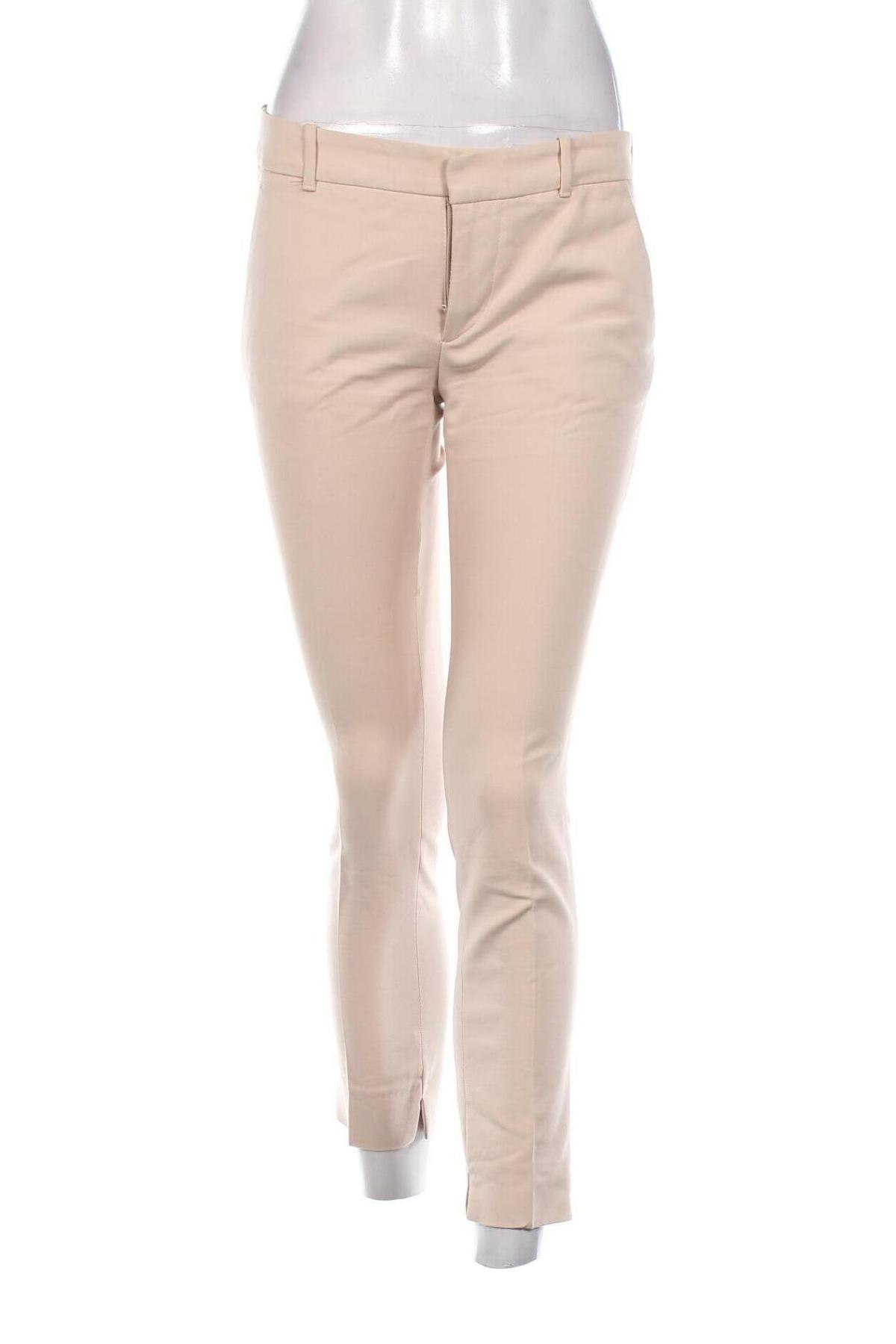 Дамски панталон Zara, Размер S, Цвят Бежов, Цена 14,58 лв.