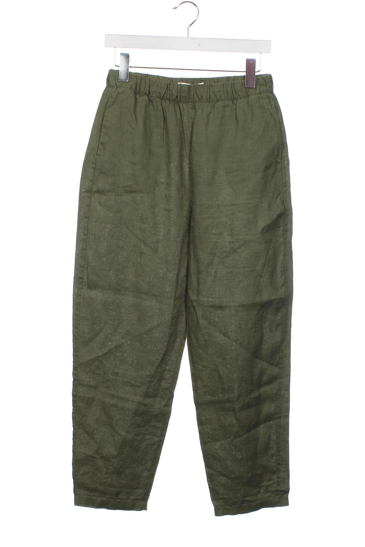 Pantaloni de femei Zara, Mărime XS, Culoare Verde, Preț 66,57 Lei