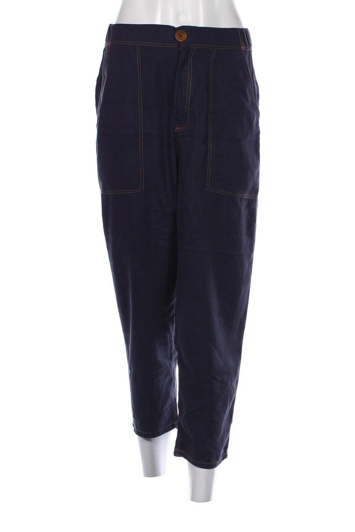 Pantaloni de femei Zara Trafaluc, Mărime S, Culoare Albastru, Preț 28,99 Lei