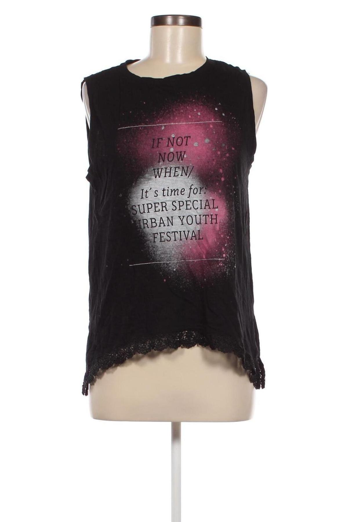 Γυναικείο αμάνικο μπλουζάκι Q/S by S.Oliver, Μέγεθος M, Χρώμα Μαύρο, Τιμή 8,66 €