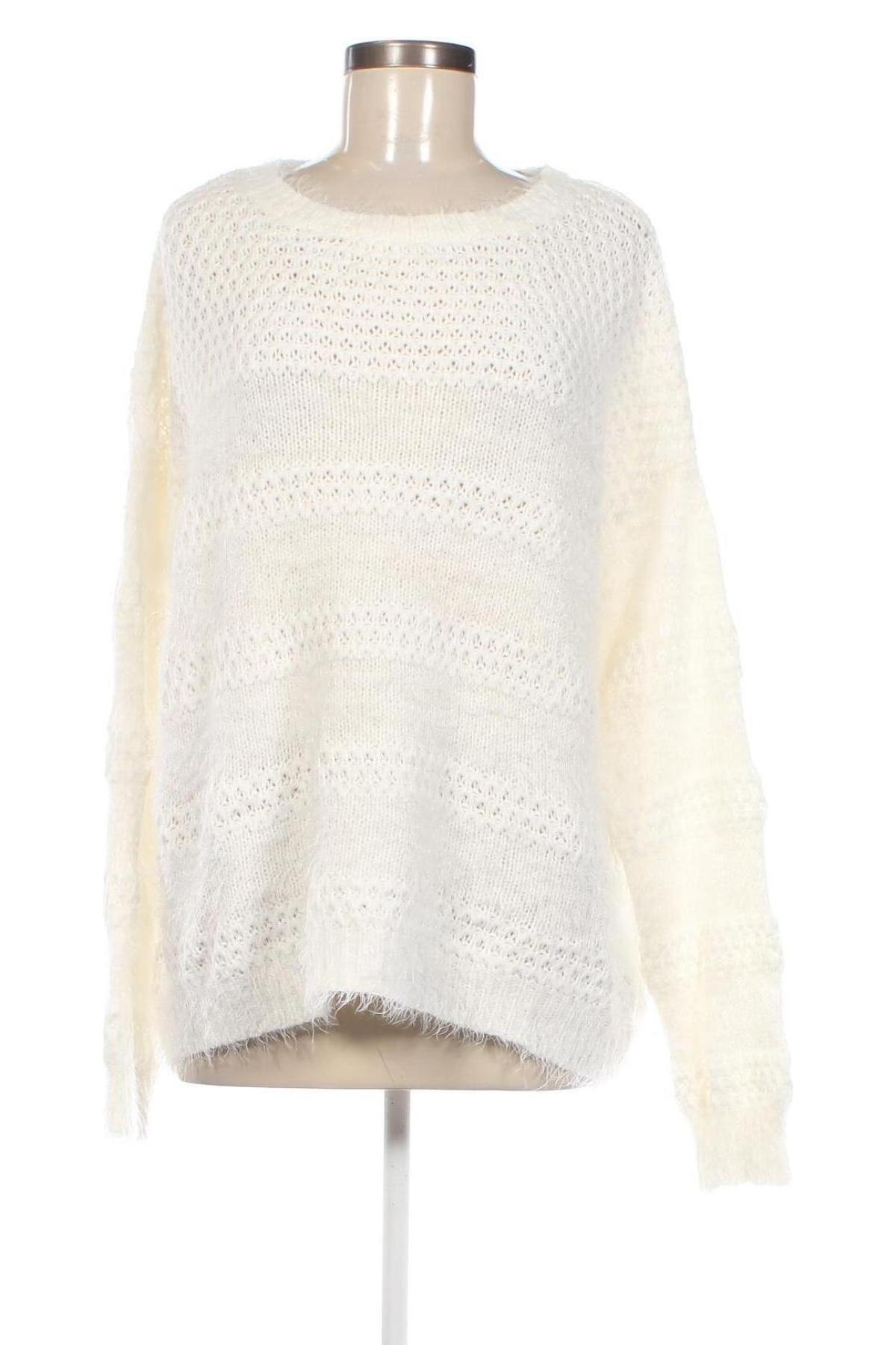 Дамски пуловер, Размер XL, Цвят Бял, Цена 18,85 лв.