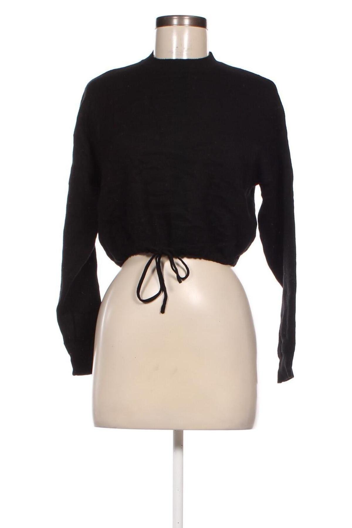 Дамски пуловер Bershka, Размер XS, Цвят Черен, Цена 15,08 лв.