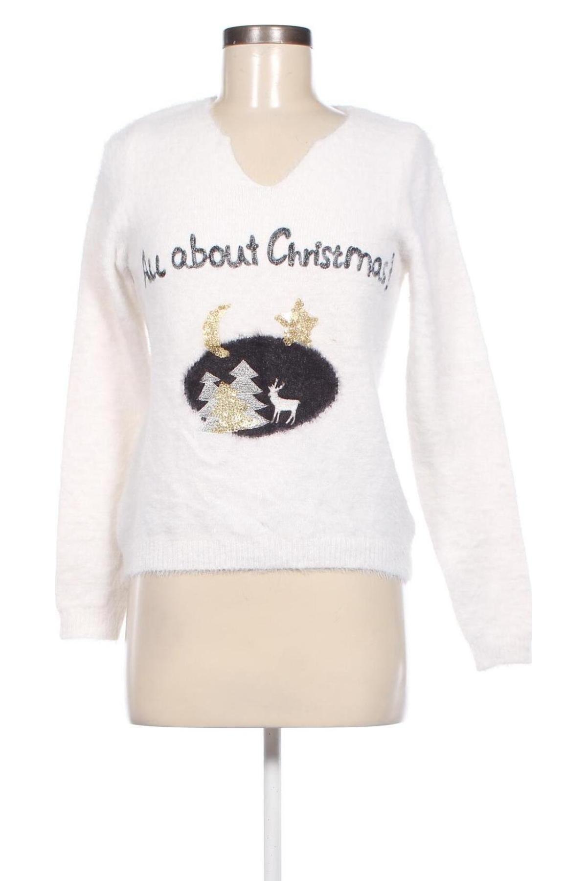 Дамски пуловер Camaieu, Размер S, Цвят Бял, Цена 15,95 лв.