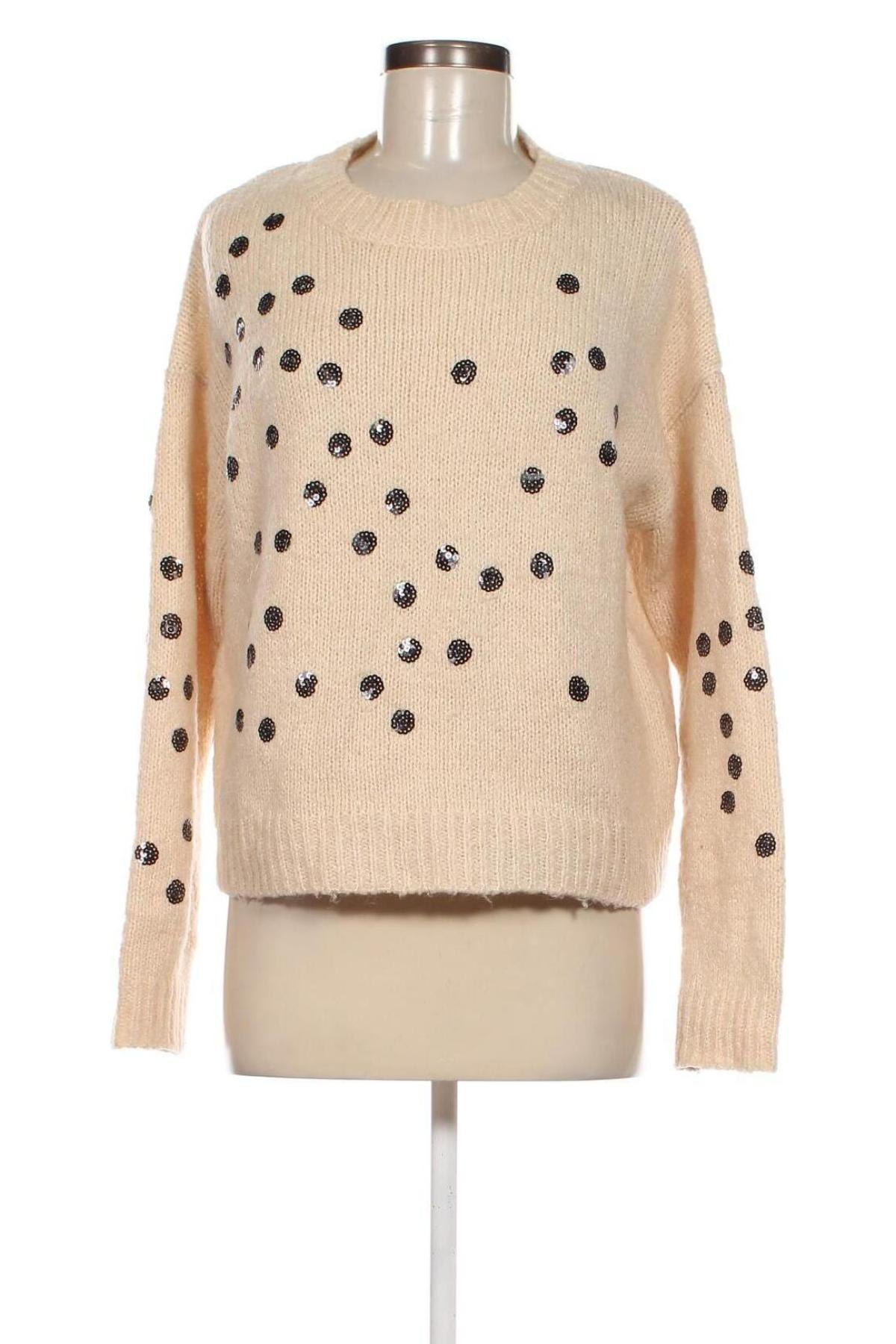 Дамски пуловер FRNCH, Размер S, Цвят Бежов, Цена 22,55 лв.