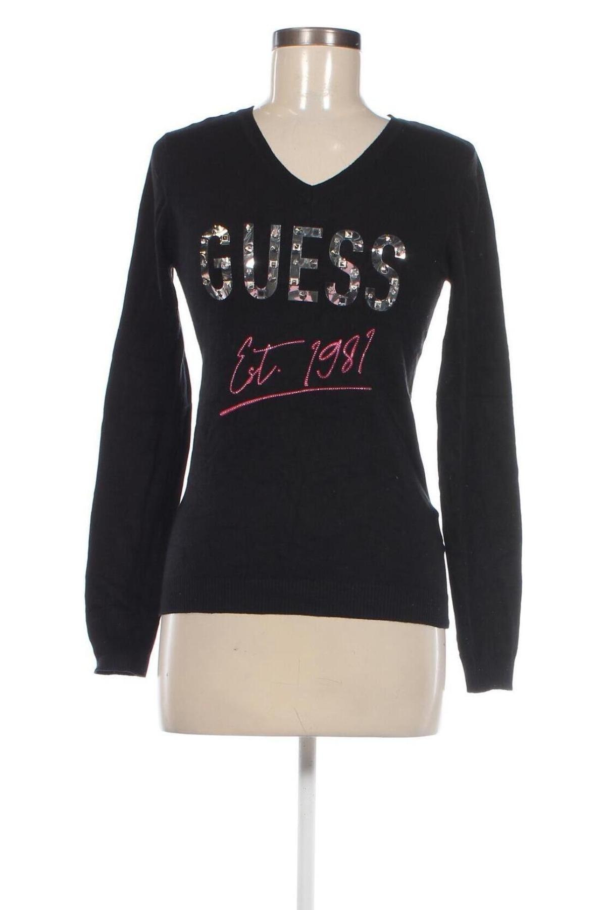 Γυναικείο πουλόβερ Guess, Μέγεθος L, Χρώμα Μαύρο, Τιμή 31,55 €