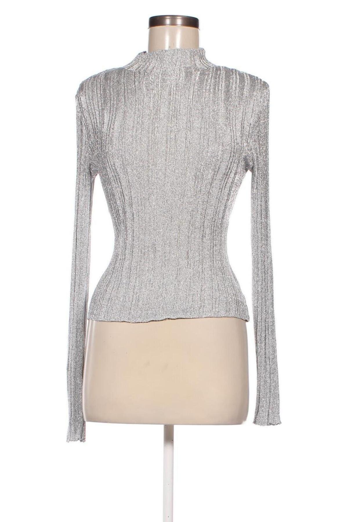 Pulover de femei H&M, Mărime M, Culoare Argintiu, Preț 68,09 Lei