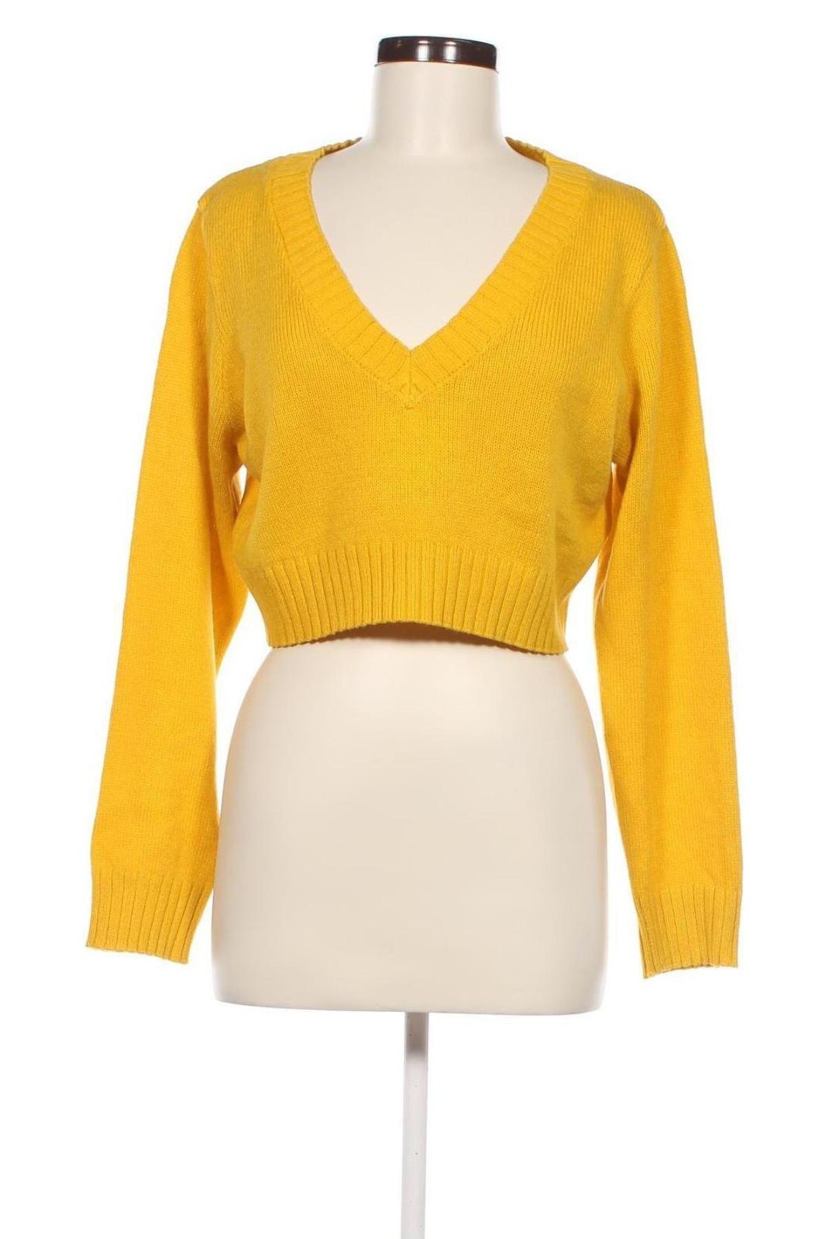Дамски пуловер H&M Divided, Размер L, Цвят Жълт, Цена 15,95 лв.