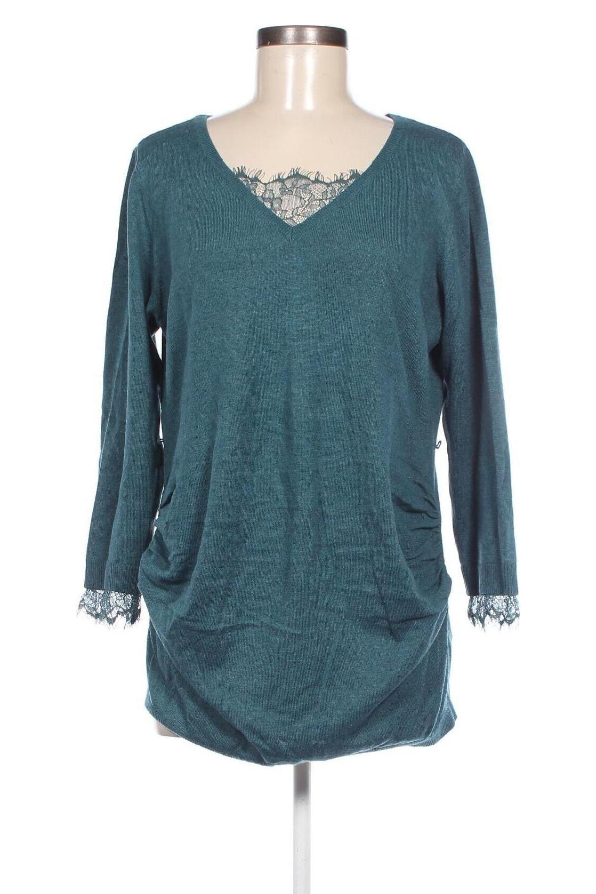 Дамски пуловер H&M Mama, Размер L, Цвят Зелен, Цена 15,95 лв.
