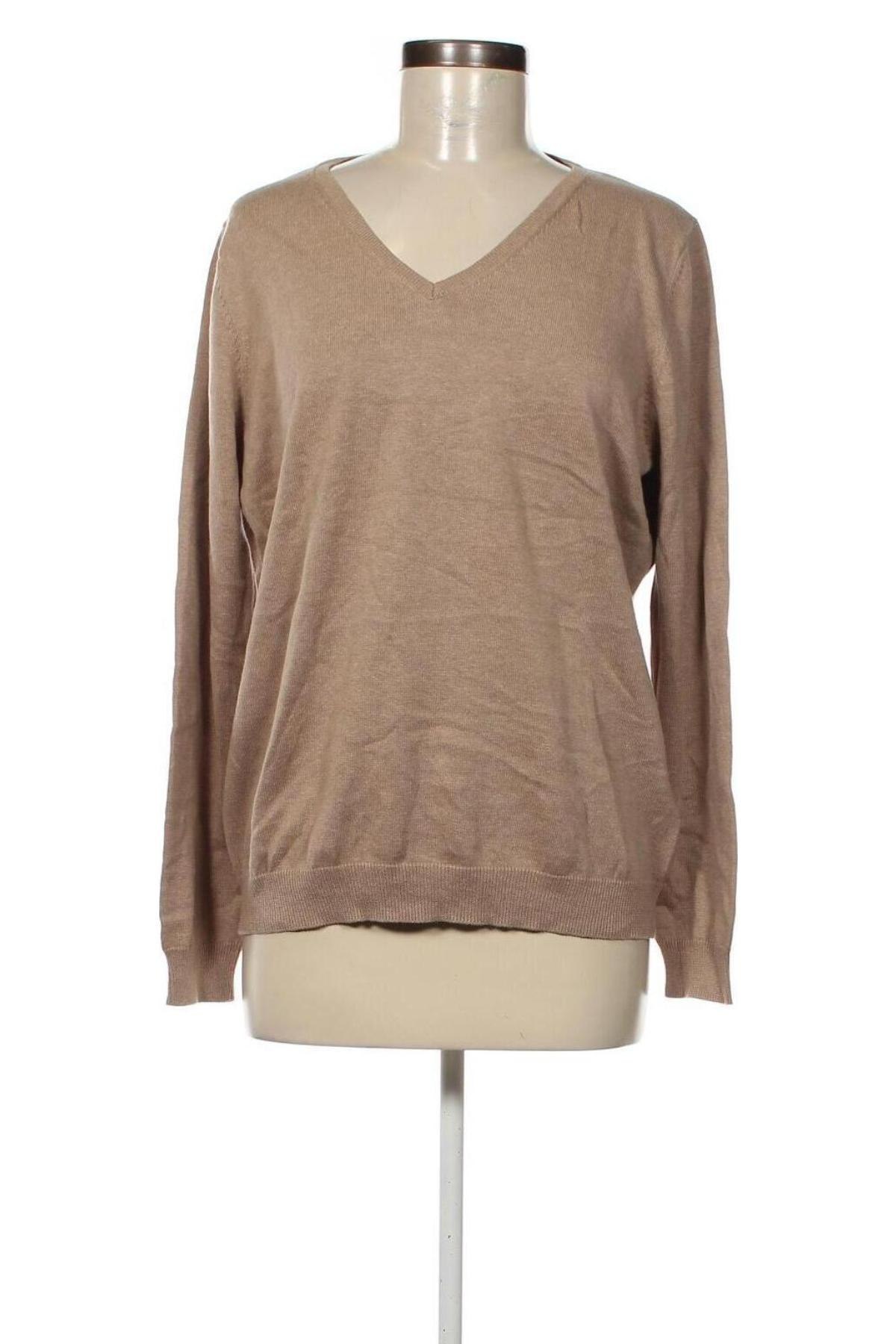 Γυναικείο πουλόβερ Marco Pecci, Μέγεθος XL, Χρώμα  Μπέζ, Τιμή 11,66 €