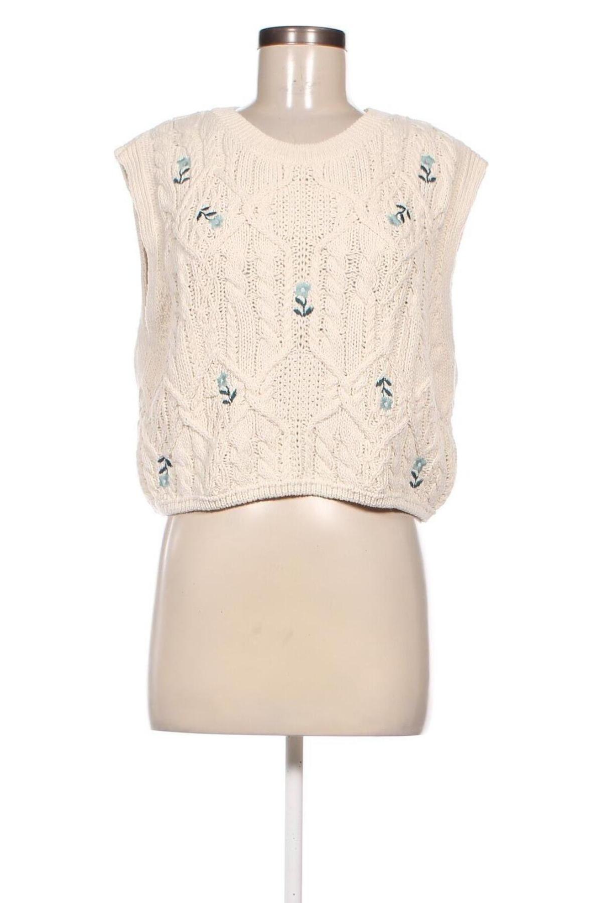 Γυναικείο πουλόβερ Zara, Μέγεθος L, Χρώμα Εκρού, Τιμή 17,05 €