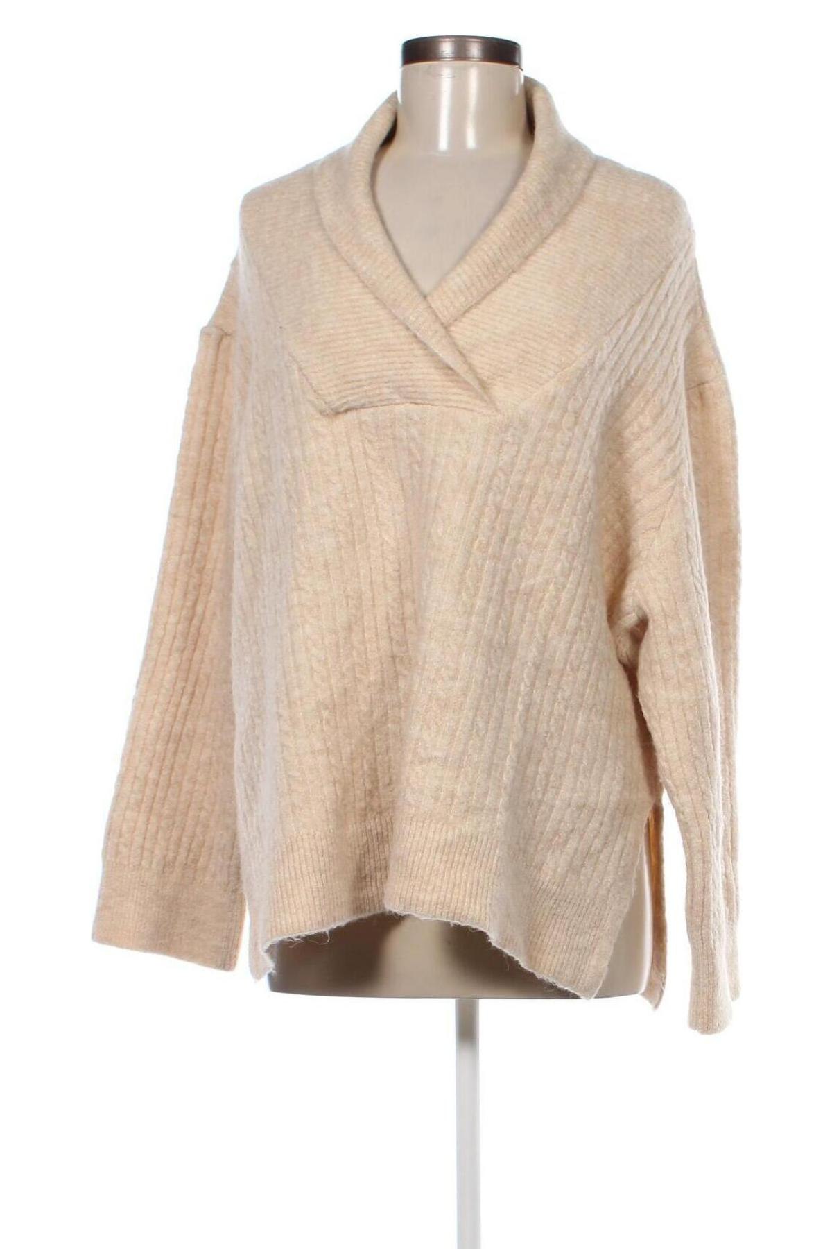 Γυναικείο πουλόβερ Zara, Μέγεθος M, Χρώμα  Μπέζ, Τιμή 7,98 €