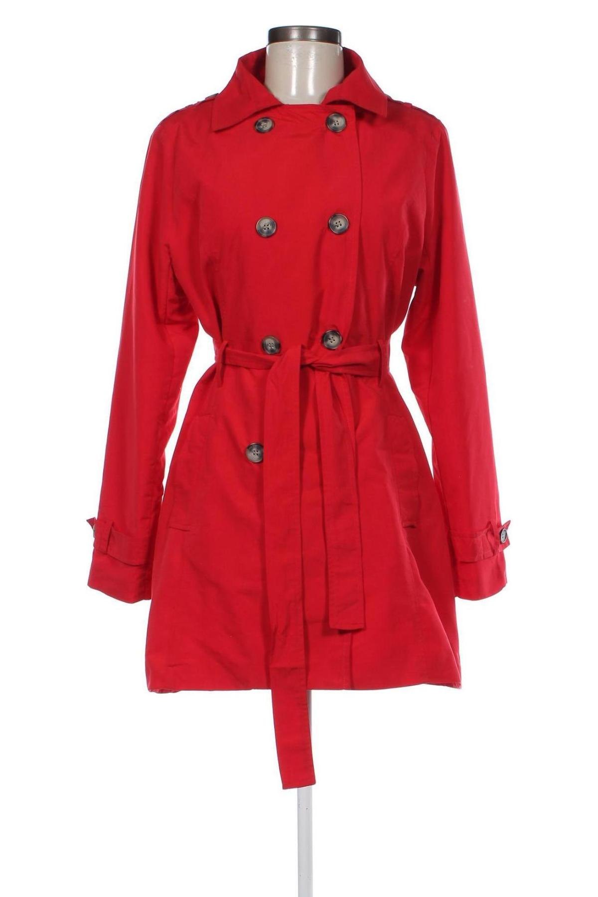 Damen Trench Coat Colloseum, Größe M, Farbe Rot, Preis € 14,00