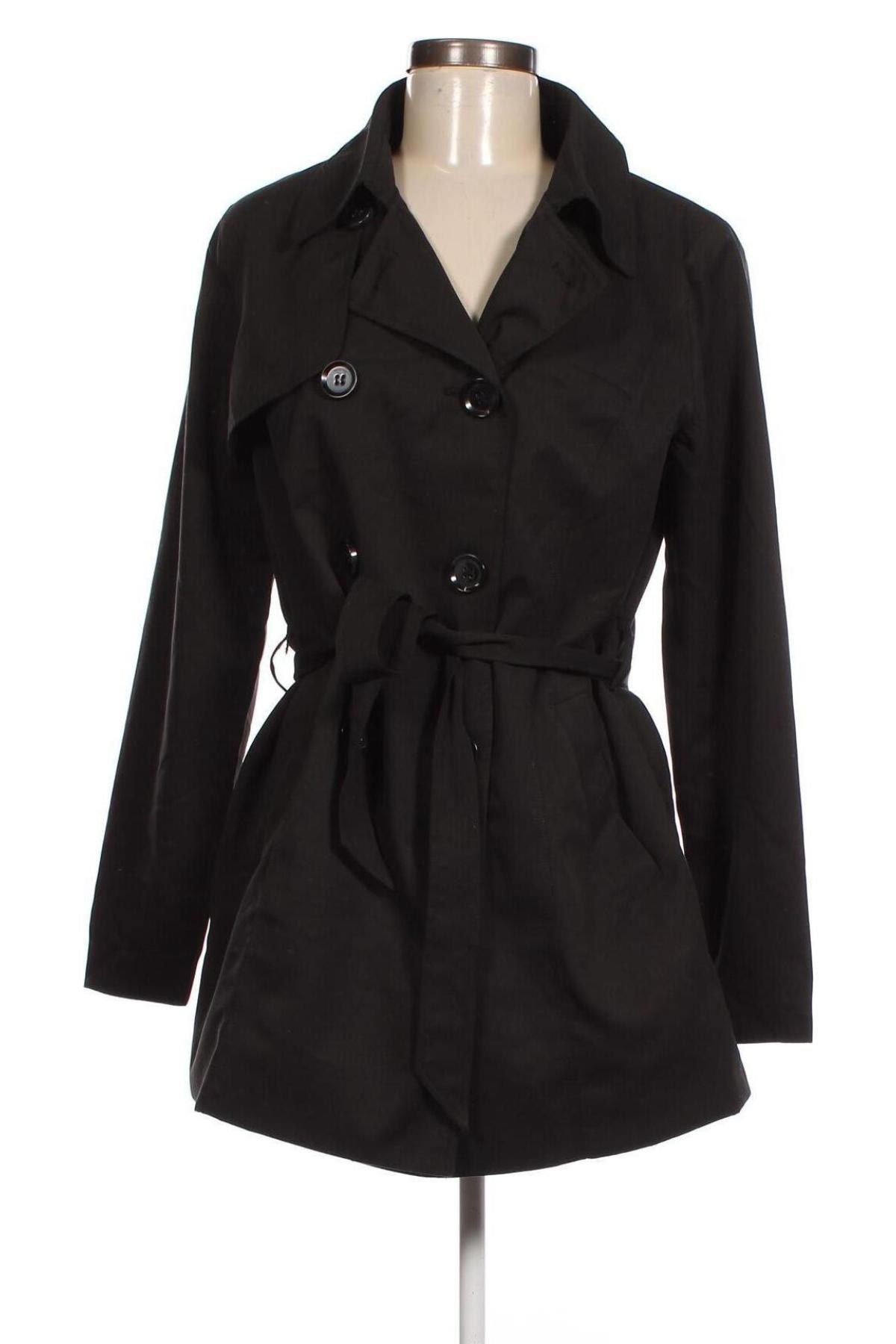 Damen Trenchcoat ONLY, Größe M, Farbe Schwarz, Preis 22,27 €