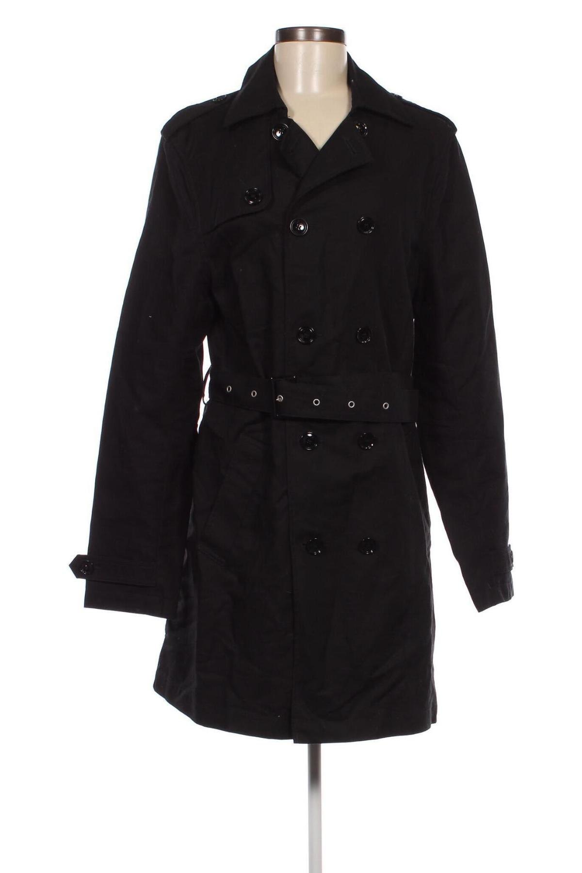 Damen Trench Coat Pier One, Größe M, Farbe Schwarz, Preis € 26,10