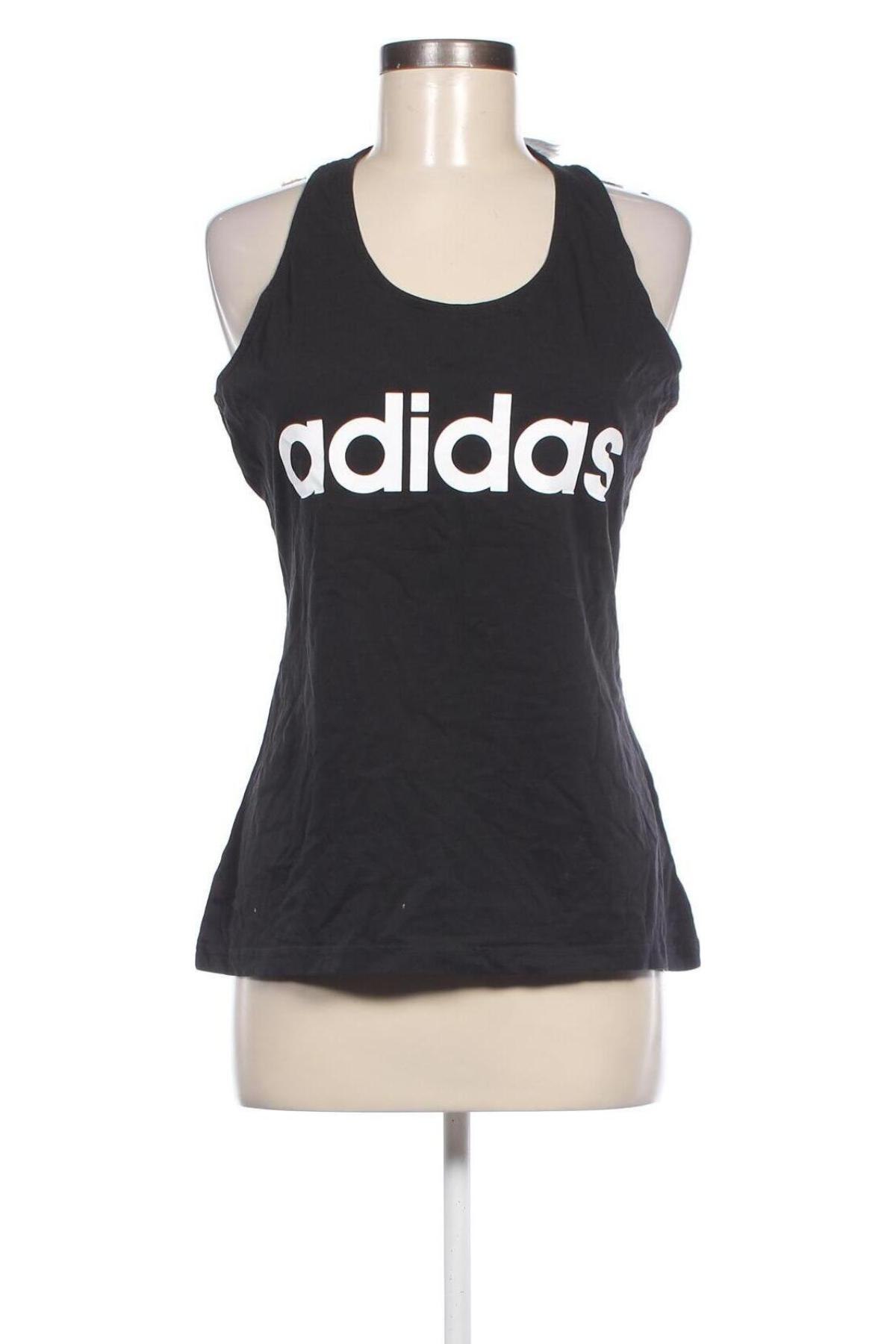 Damen Sporttop Adidas, Größe L, Farbe Schwarz, Preis 23,66 €