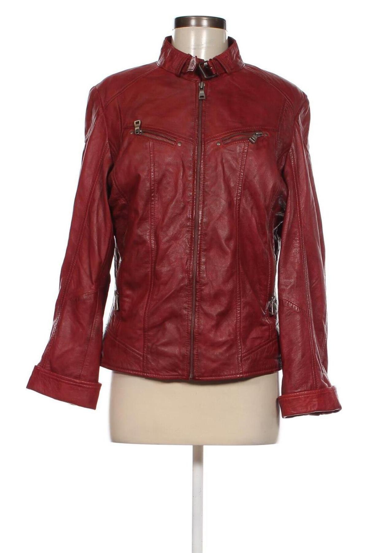 Γυναικείο δερμάτινο μπουφάν, Μέγεθος XL, Χρώμα Κόκκινο, Τιμή 49,64 €