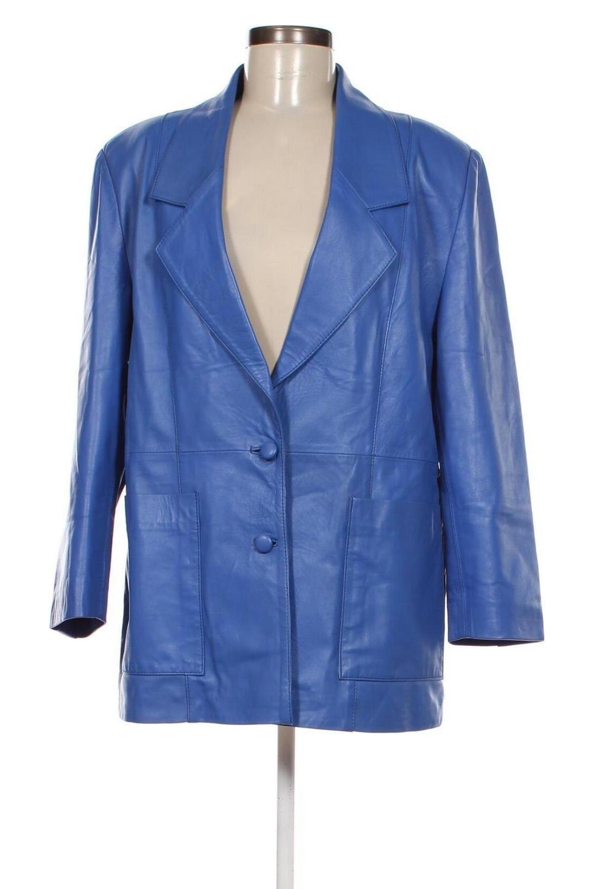 Damen Lederjacke, Größe L, Farbe Blau, Preis 55,85 €