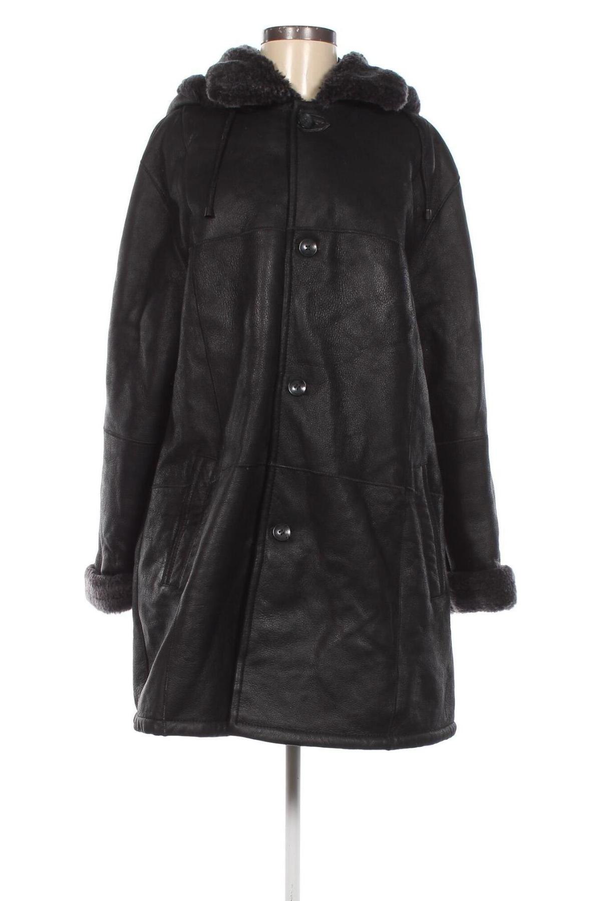 Dámska kožená bunda , Veľkosť L, Farba Čierna, Cena  45,50 €