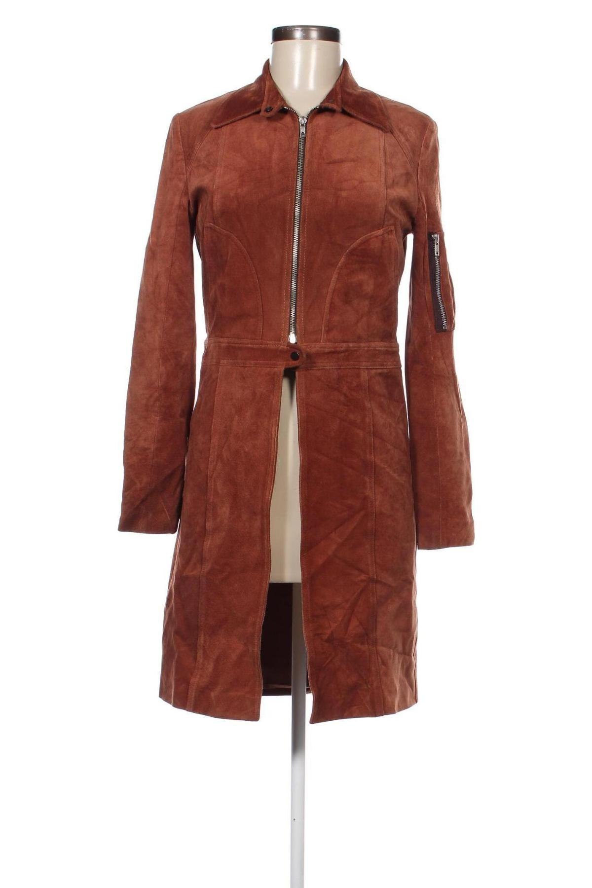 Damen Lederjacke, Größe XS, Farbe Orange, Preis € 74,46