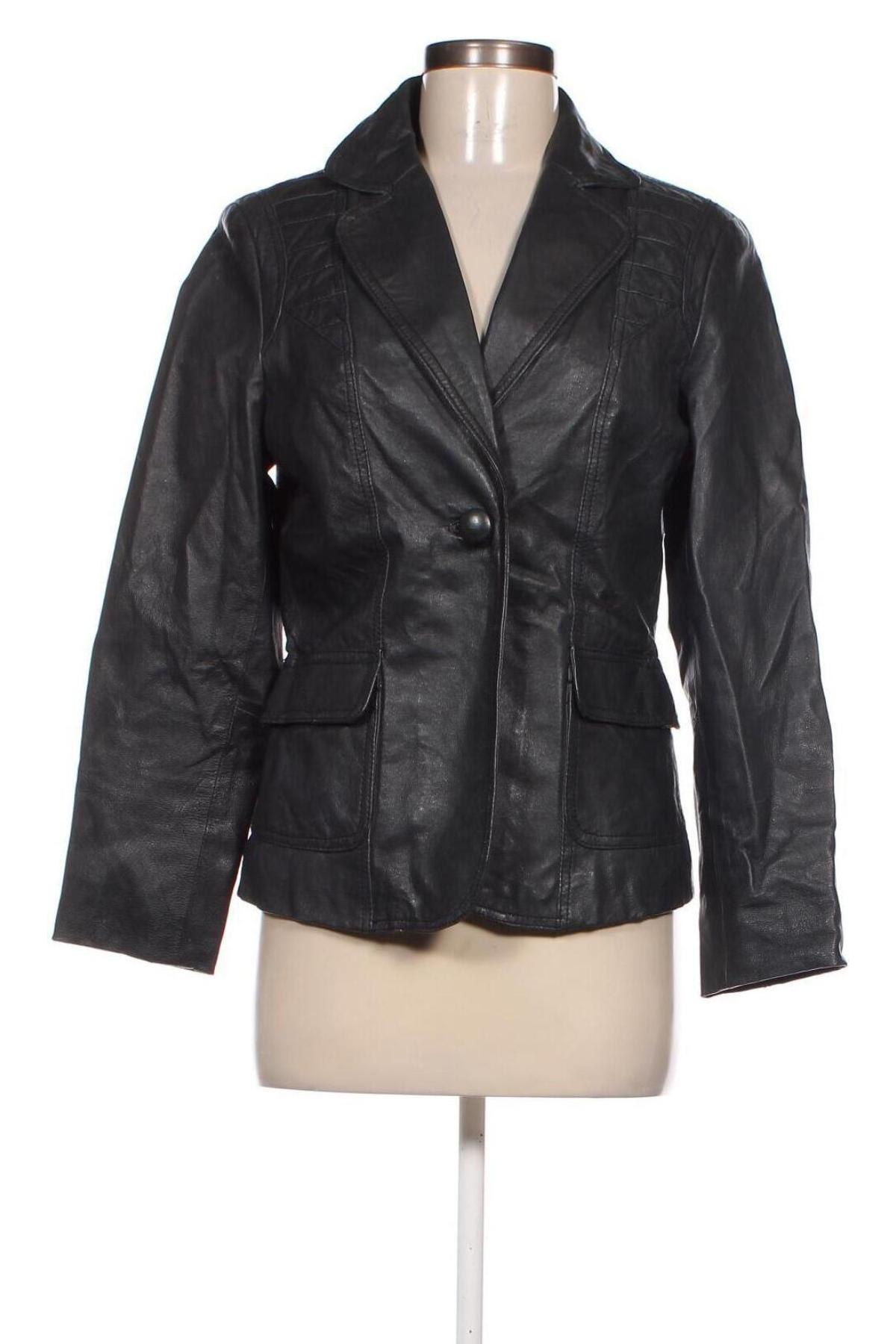 Damen Lederjacke Blend, Größe M, Farbe Schwarz, Preis 13,99 €