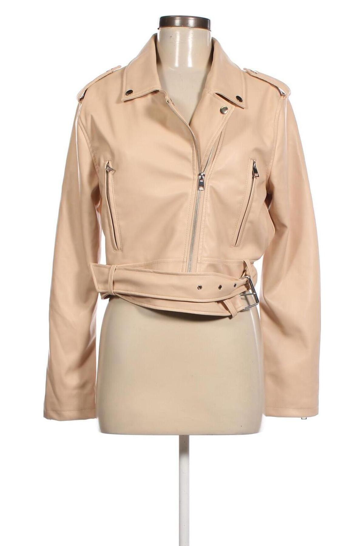 Damen Lederjacke Guido Maria Kretschmer for About You, Größe XL, Farbe Beige, Preis 24,99 €