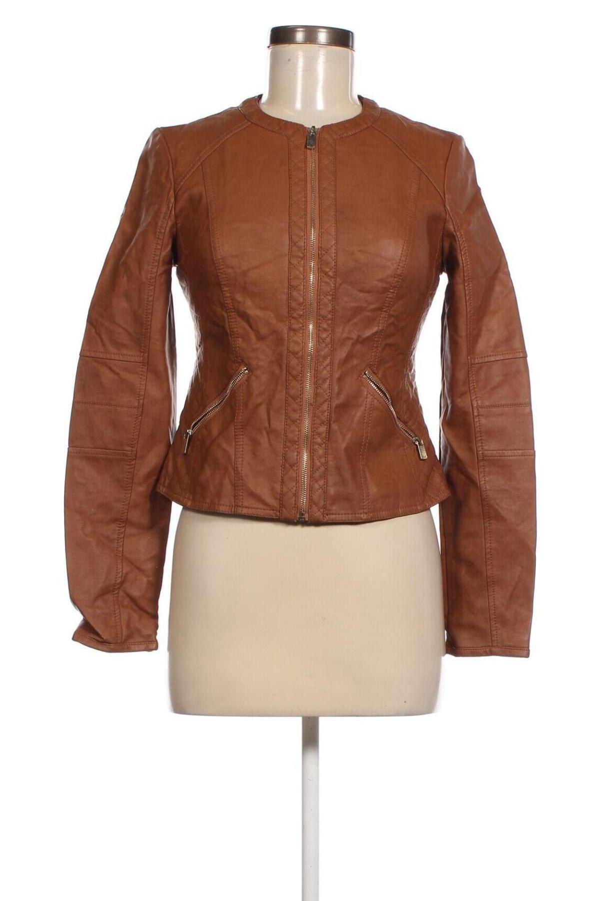 Damen Lederjacke Pimkie, Größe XS, Farbe Beige, Preis 15,79 €