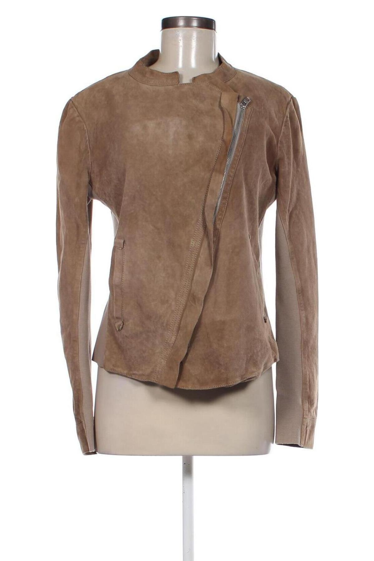 Damen Lederjacke Rehard, Größe L, Farbe Beige, Preis 67,36 €