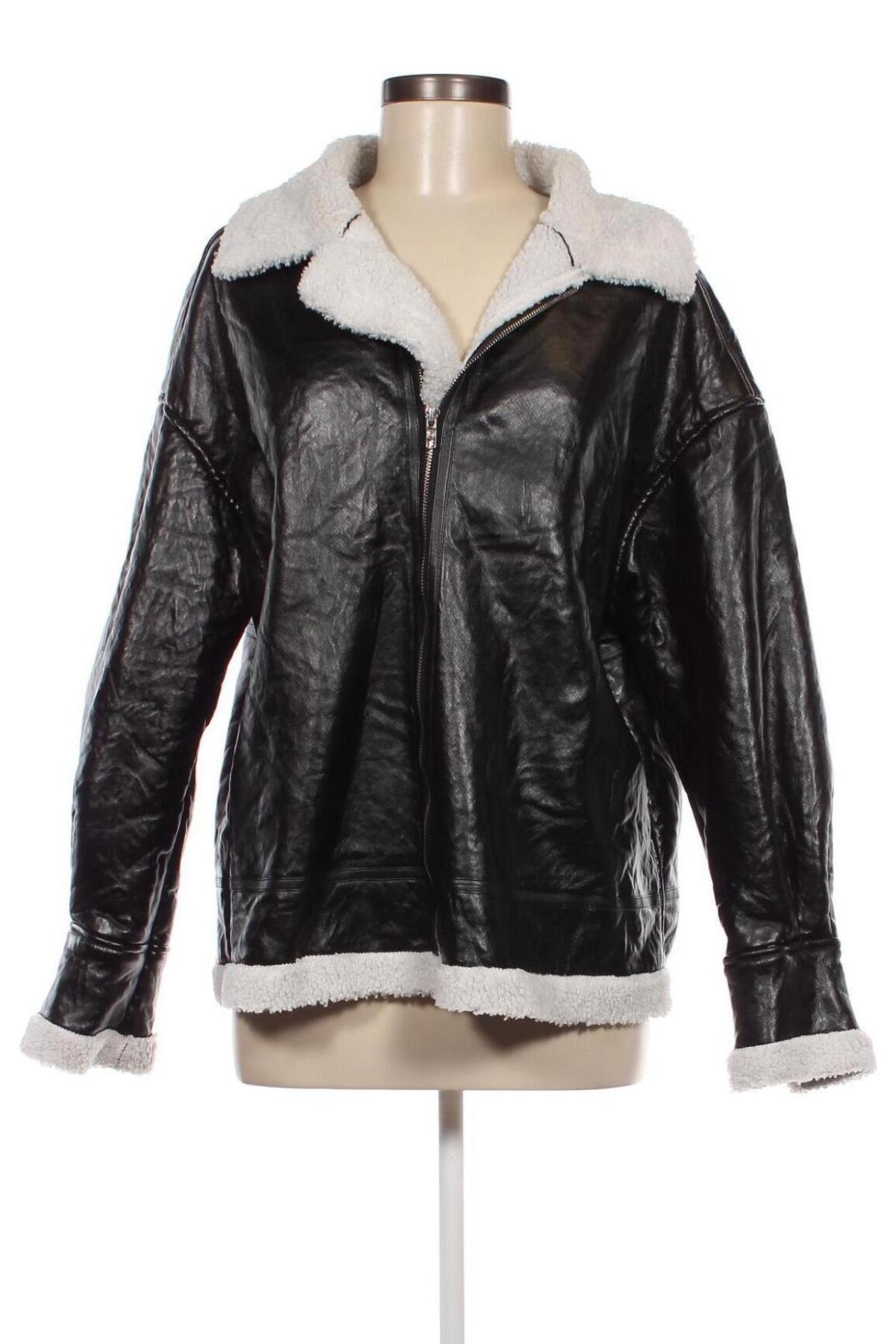 Damen Lederjacke SHEIN, Größe L, Farbe Schwarz, Preis 15,99 €