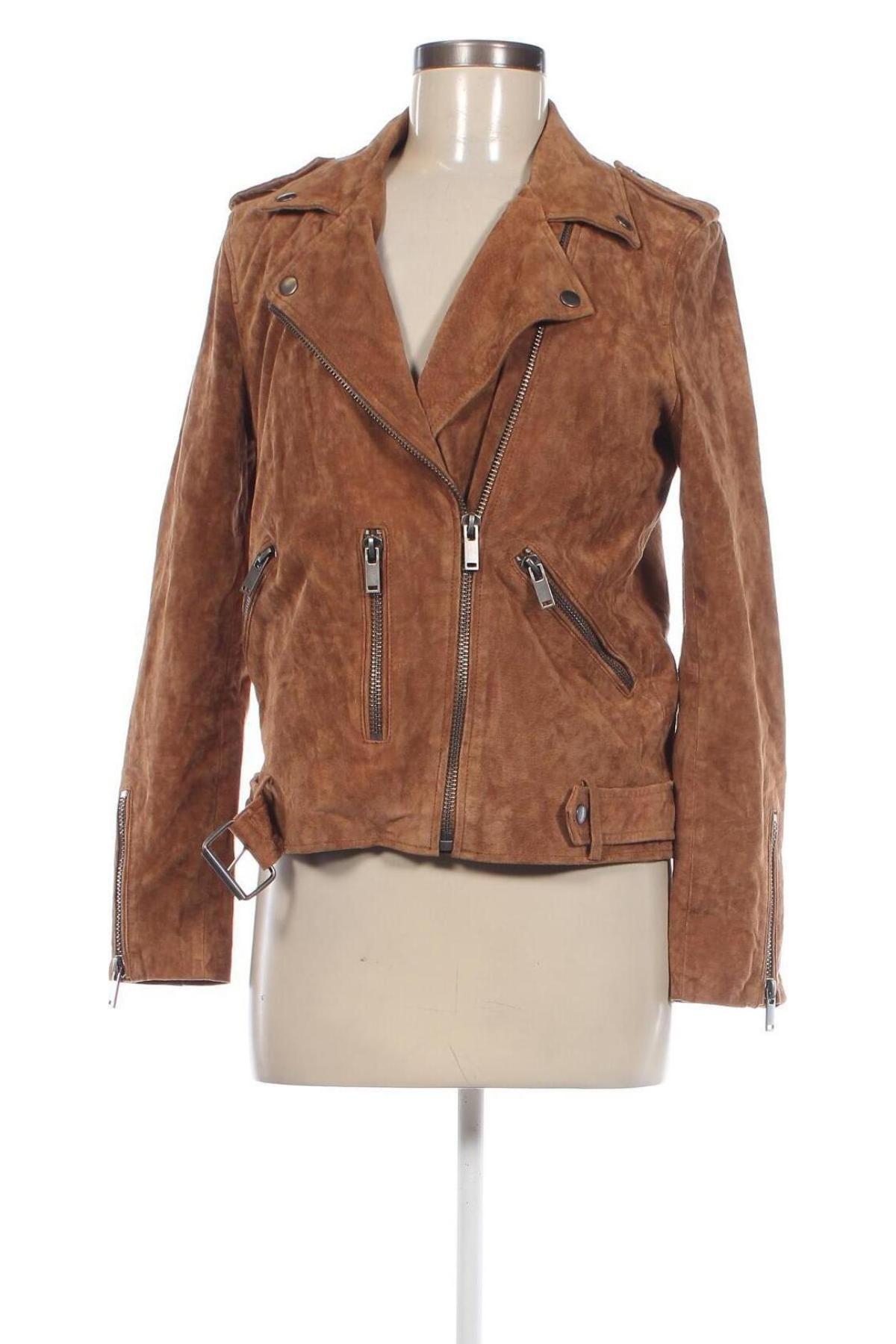 Dámská kožená bunda  Selected Femme, Velikost M, Barva Hnědá, Cena  1 201,00 Kč