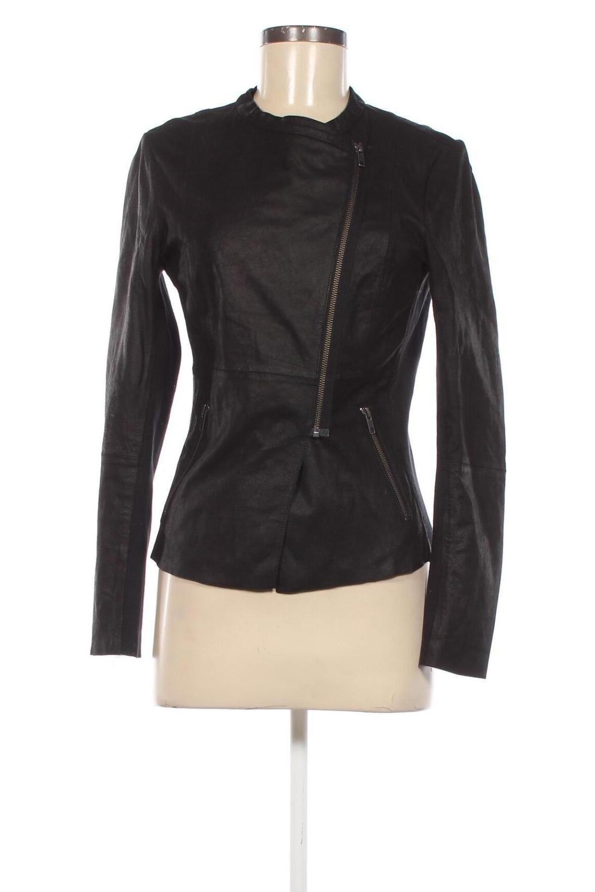 Damen Lederjacke Selected Femme, Größe M, Farbe Schwarz, Preis 70,08 €