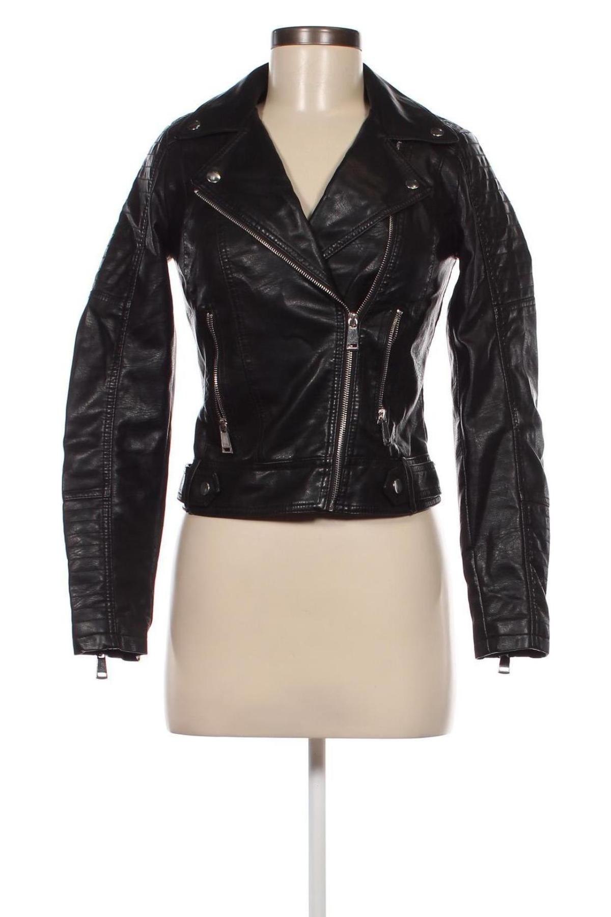 Γυναικείο δερμάτινο μπουφάν Vero Moda, Μέγεθος XS, Χρώμα Μαύρο, Τιμή 19,29 €